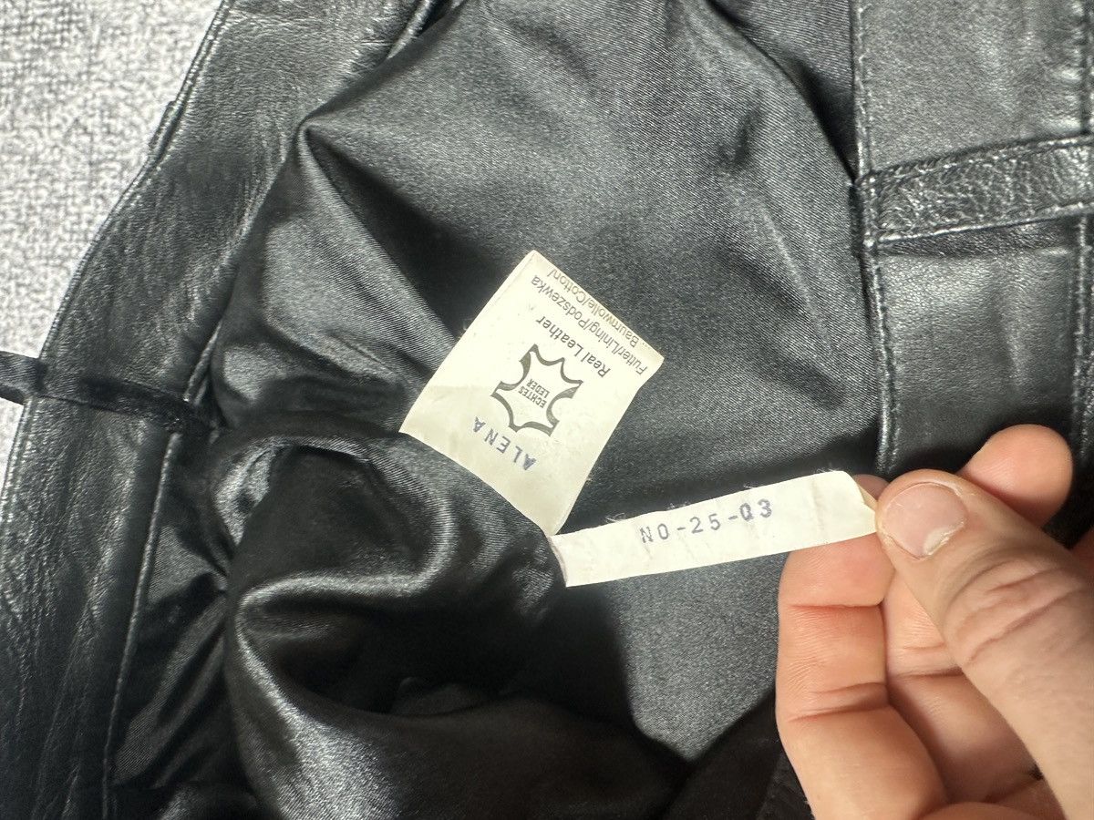 Genuine Leather Y2K Vintage Leather Pants Opium Style Alt Biker USA Rare M Size US 31 - 6 Thumbnail