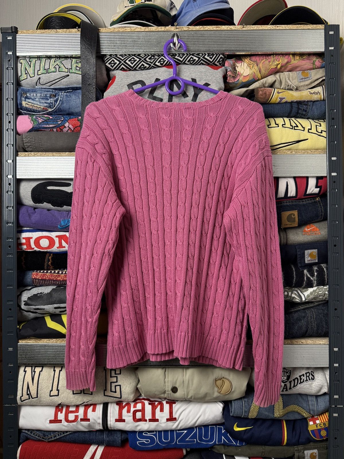 Polo Ralph Lauren Polo Ralph Lauren Cable Knit Sweater Female Pink Color S-M Size L / US 10 / IT 46 - 2 Thumbnail