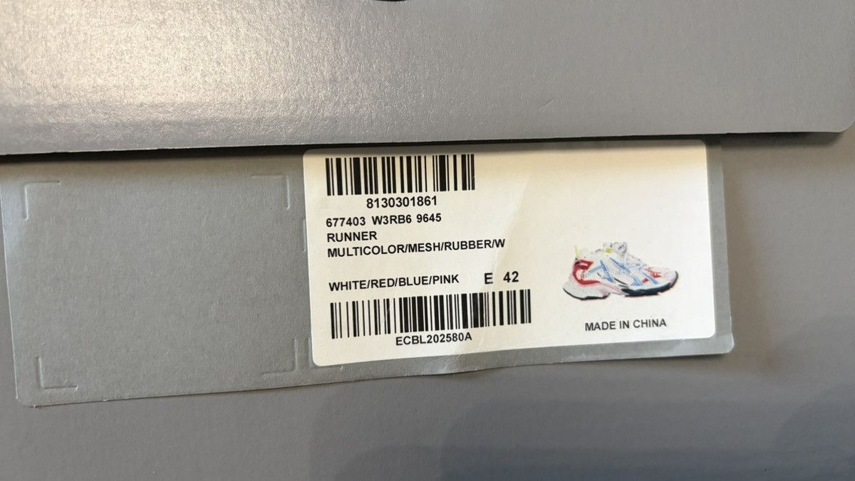Balenciaga Balenciaga Runner White Red Blue Pink Size US 9 / EU 42 - 8 Thumbnail