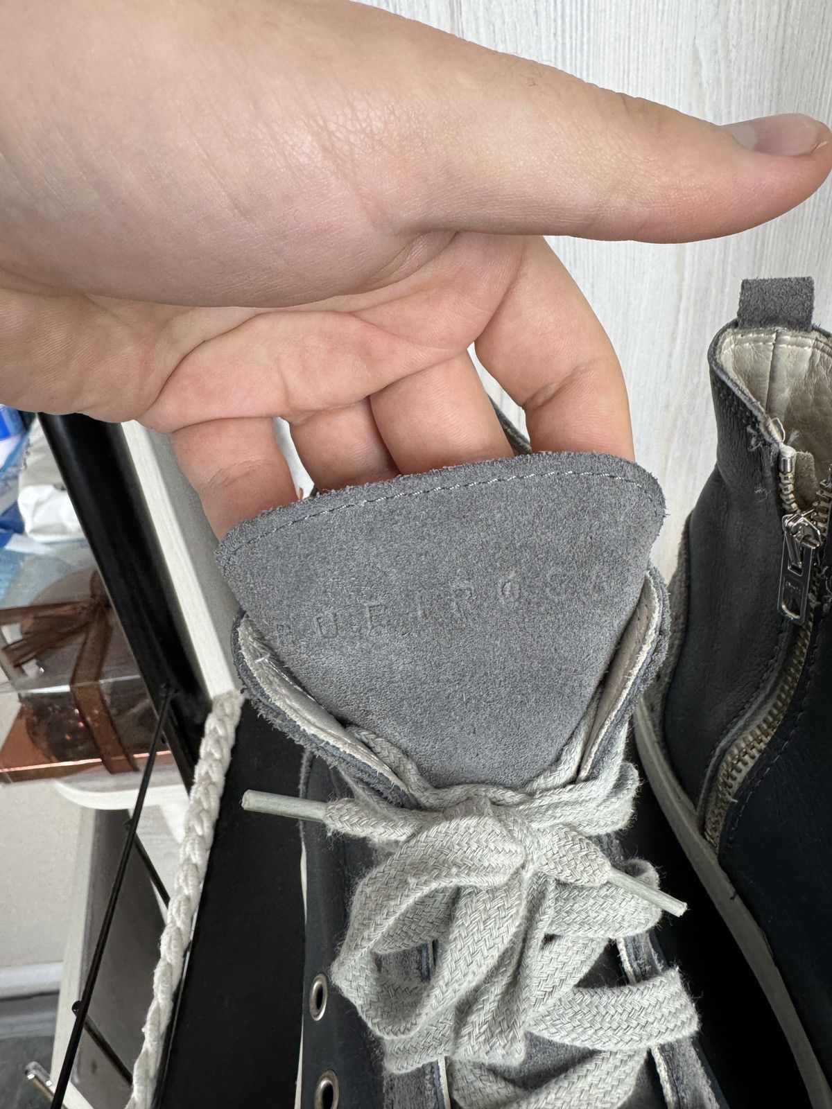 Other RUBIROSA Ariza Grey Hi-Top sneakers Trainers In Leather Size US 13 / EU 46 - 15 Thumbnail