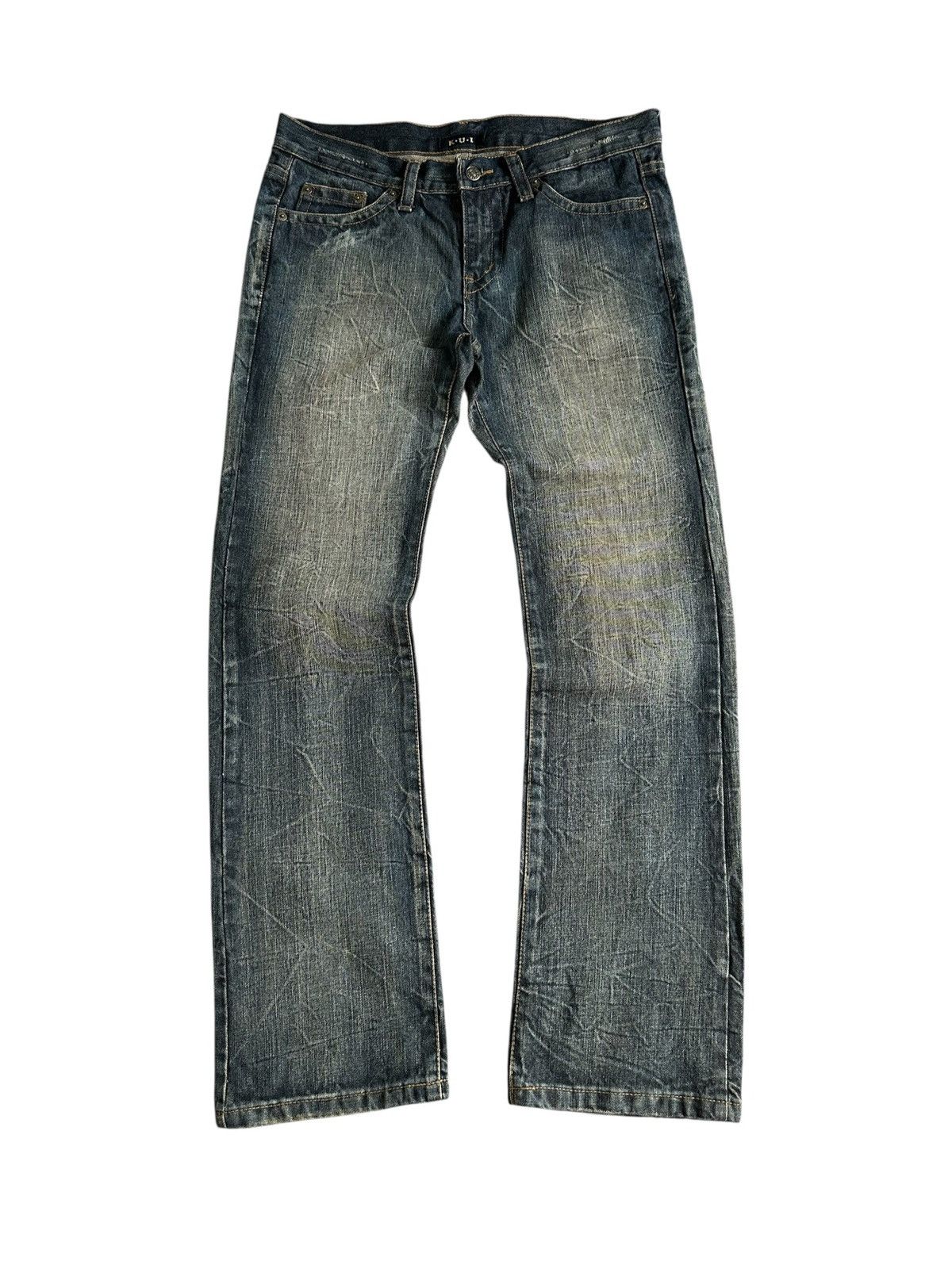 Japanese Brand 🔥Jrock / Vkei🔥 - K.U.I Co. Ltd mudmax denim jeans Size US 35 - 1 Thumbnail
