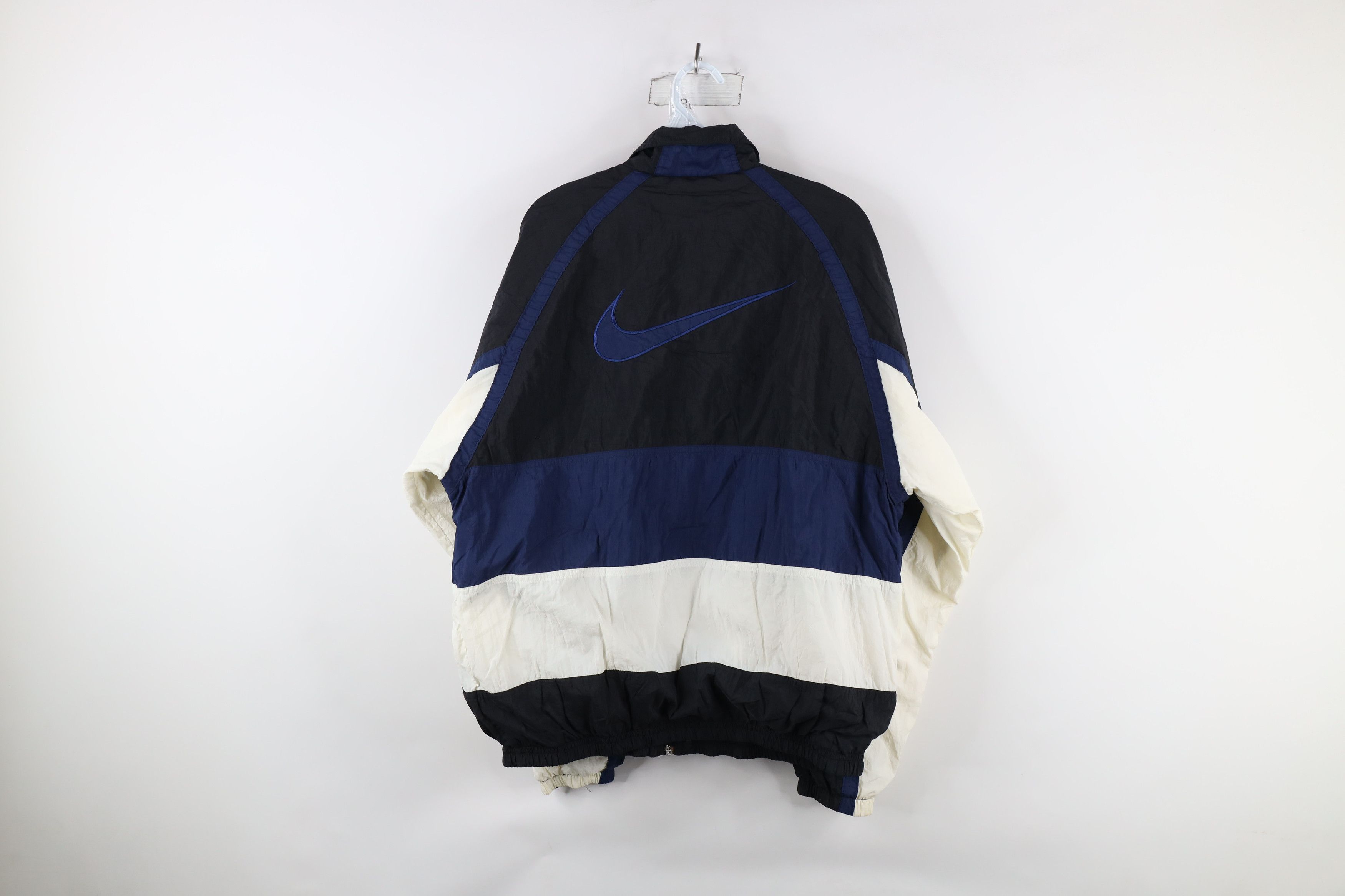 Nike × Vintage Vintage 90s Nike Mini Swoosh Lined Windbreaker Jacket Size US M / EU 48-50 / 2 - 12 Thumbnail