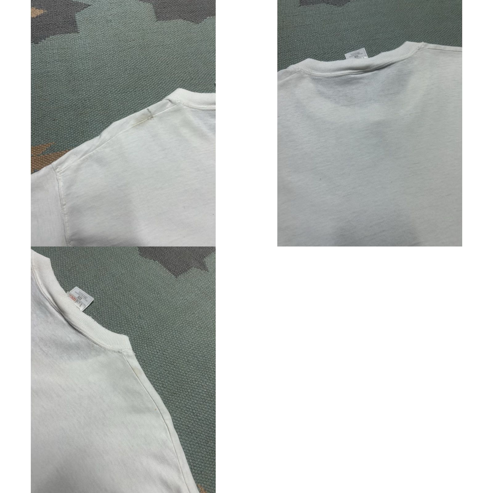 Fruit Of The Loom VINTAGE 90s Fruit of the Loom T-Shirt 3 stooges curly soitenly distressed thrashed XL Men White Shirt Mens Size US XL / EU 56 / 4 - 9 Thumbnail
