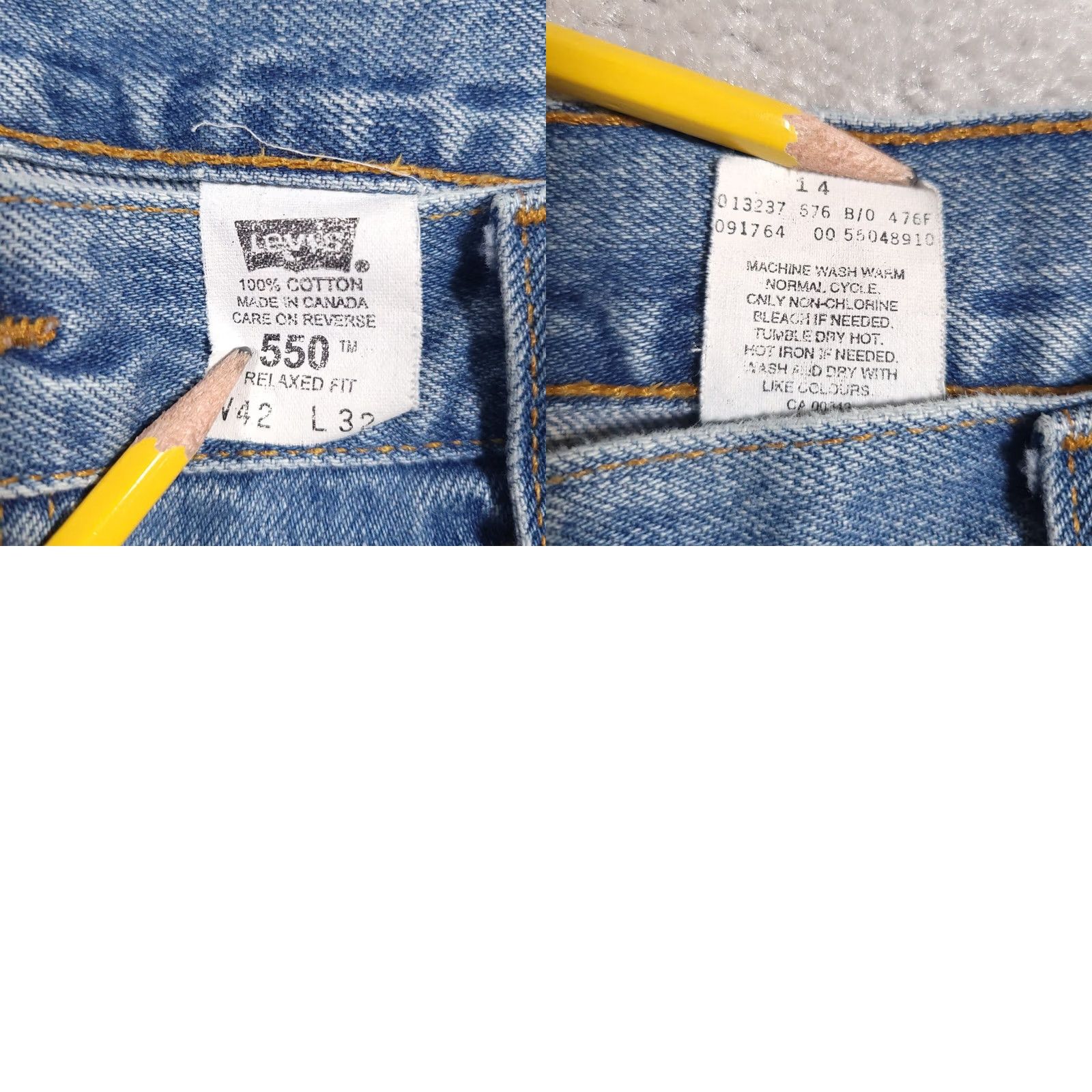 Levi's VINTAGE Levi's 550 Jeans Mens 42x32 Relaxed Fit Denim Tapered Leg Workwear Grunge 90s Vintage Blue Boys Mens Size US 42 / EU 58 - 10 Thumbnail