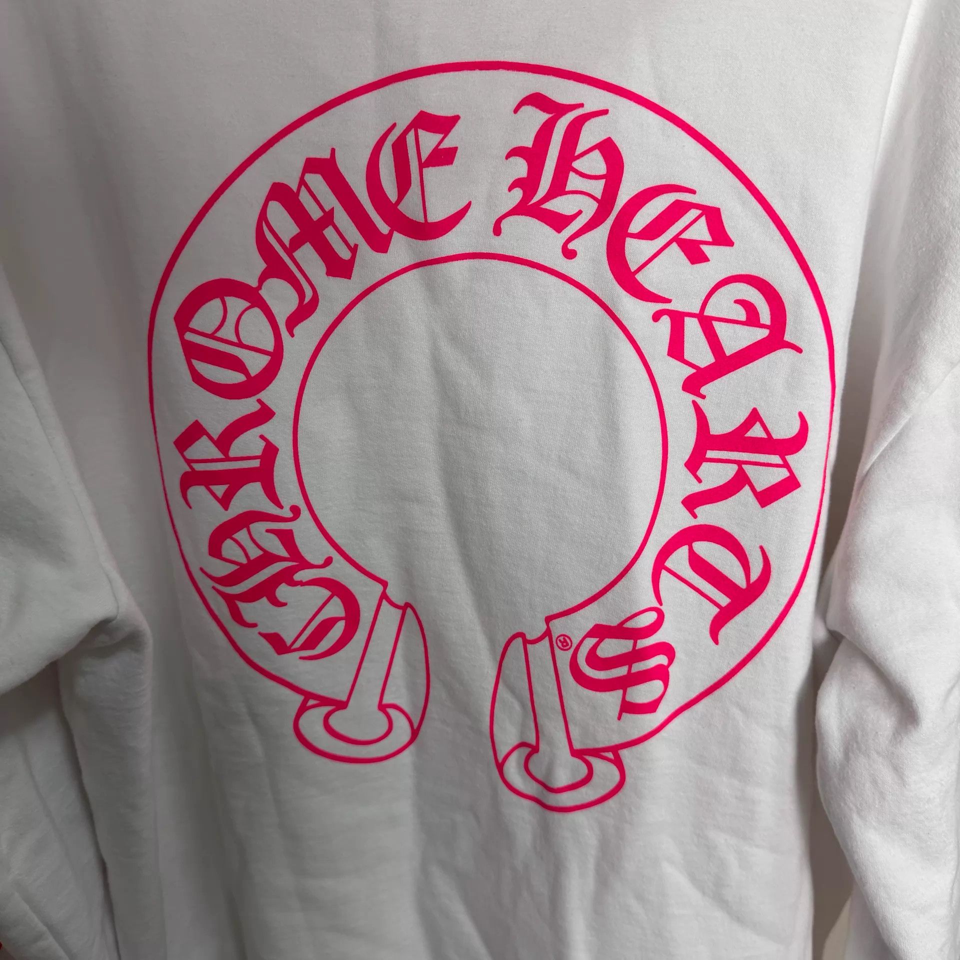 Chrome Hearts Chrome Hearts Horseshoe White & Pink Hoodie XL Size L / US 10 / IT 46 - 5 Thumbnail