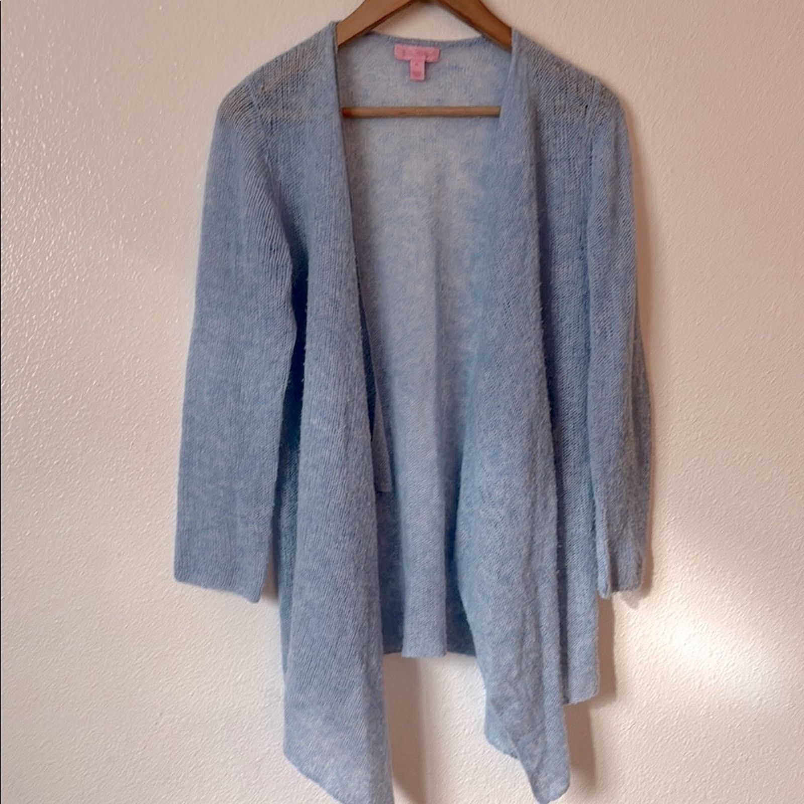 Lilly Pulitzer Lilly Pulitzer M Light Blue Cashmere Open-Front Cardigan Size M / US 6-8 / IT 42-44 - 1 Thumbnail