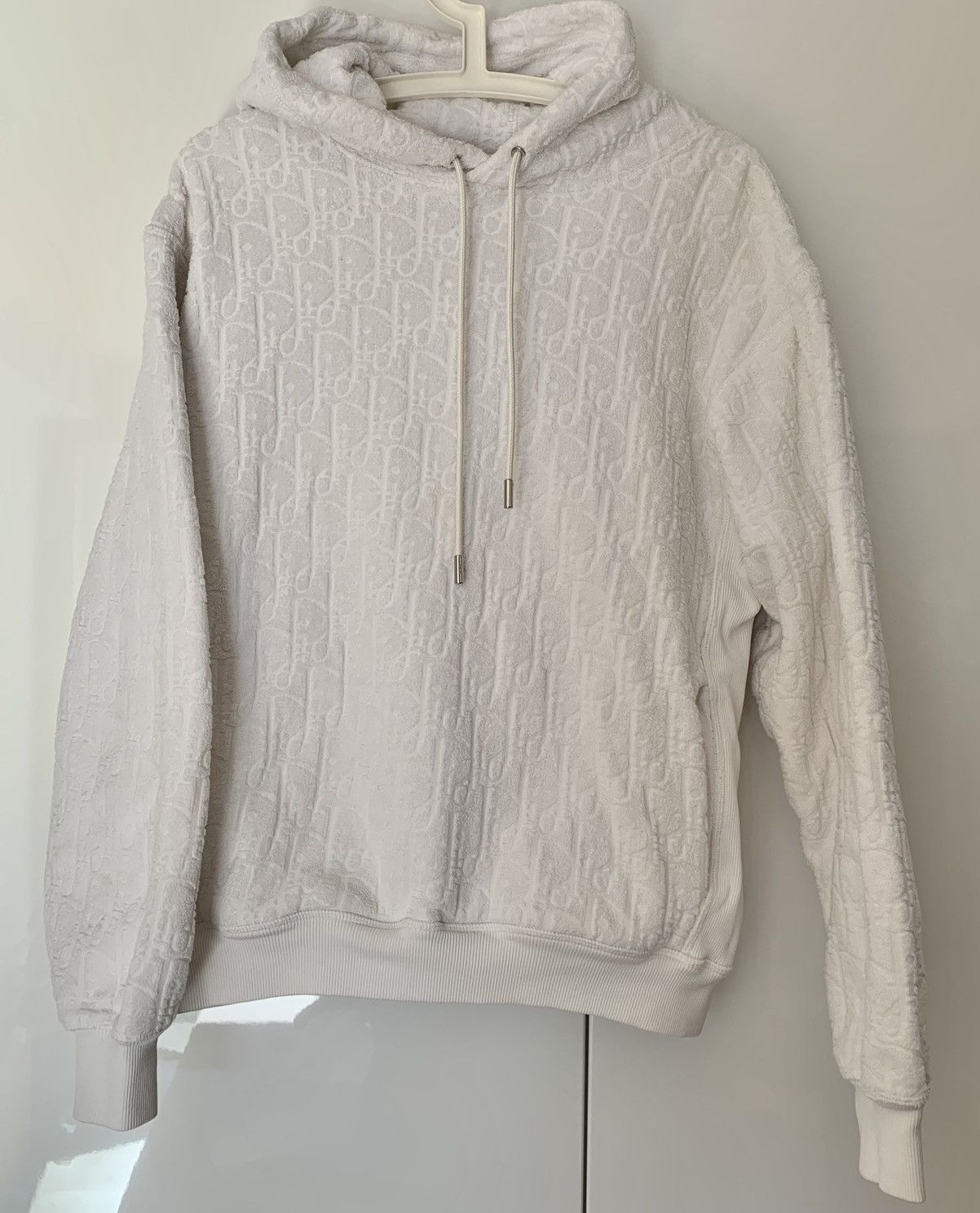 Dior - Oblique Terry Jacquard Hoodie White