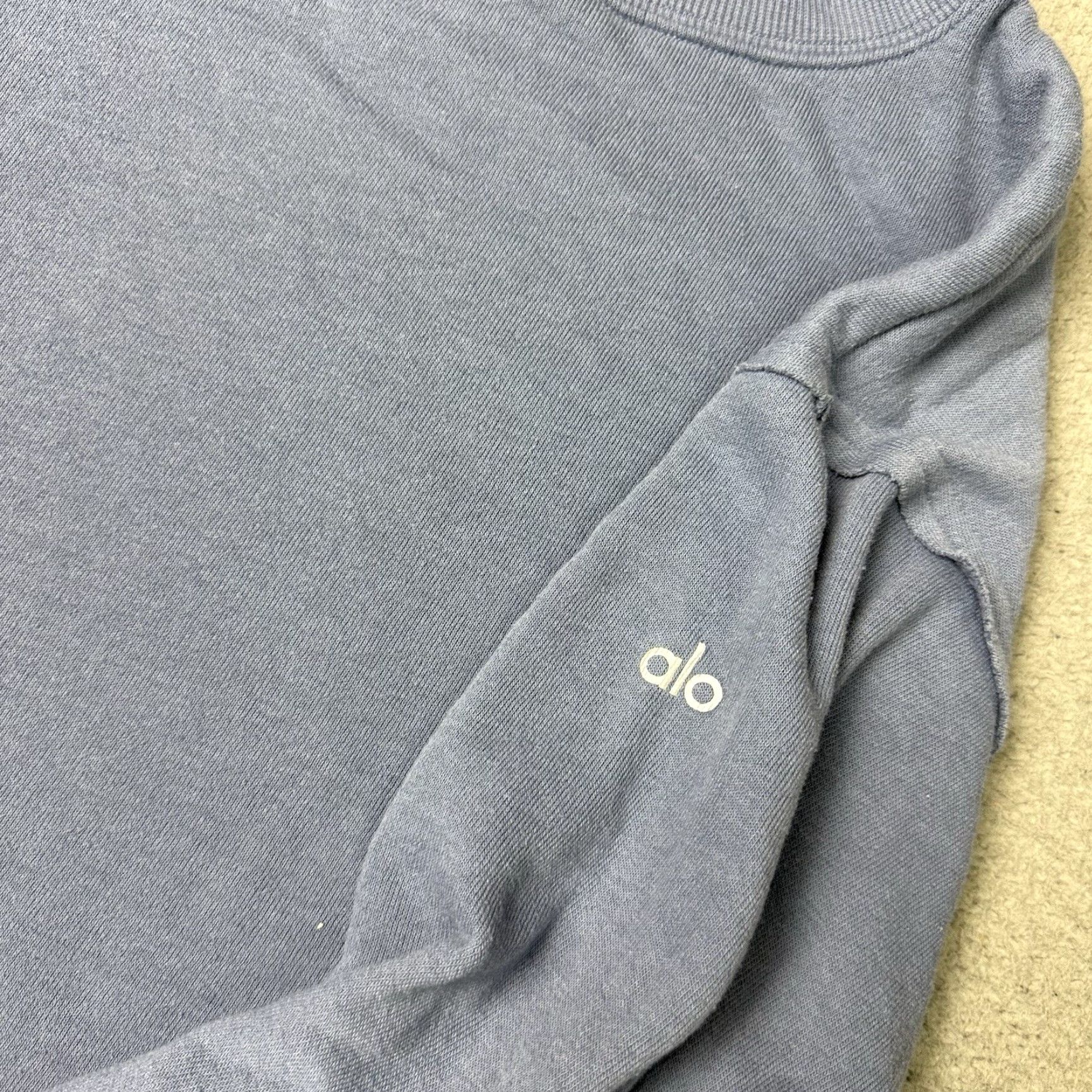 Alo ALO Womens XS Blue Moon Crew Neck Sweatshirt Pullover Sweatshirt Yoga Activewear Casual Size XS / US 0-2 / IT 36-38 - 3 Thumbnail