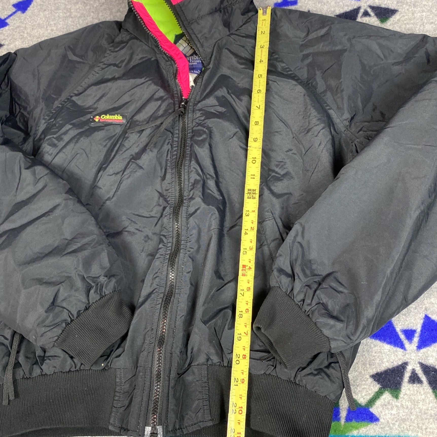 Vintage VINTAGE Columbia Sportswear Bomber Jacket Mens Sz M Black Pink Volt Size US M / EU 48-50 / 2 - 3 Thumbnail