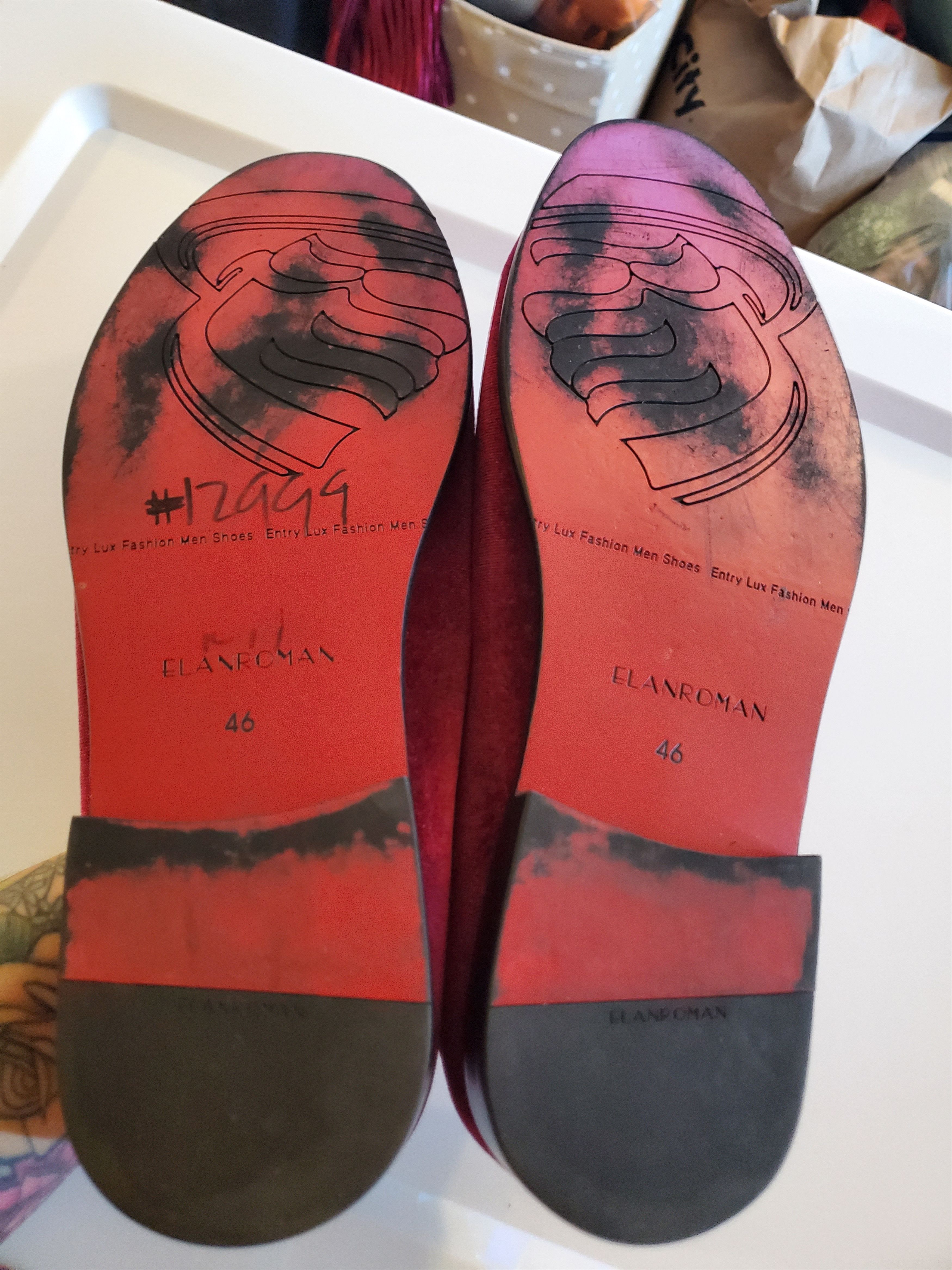 Other ELANROMAN velvet embroidered loafers (EU46/US12) Size US 12 / EU 45 - 2 Thumbnail