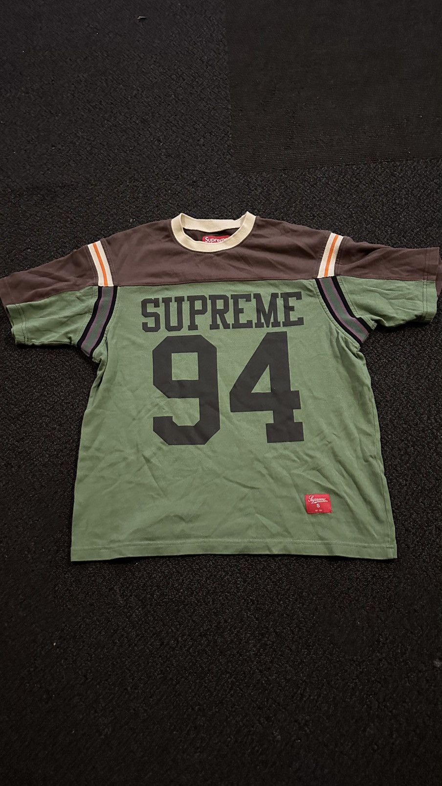 Supreme Supreme Split S/S Football Top Green XL | Grailed