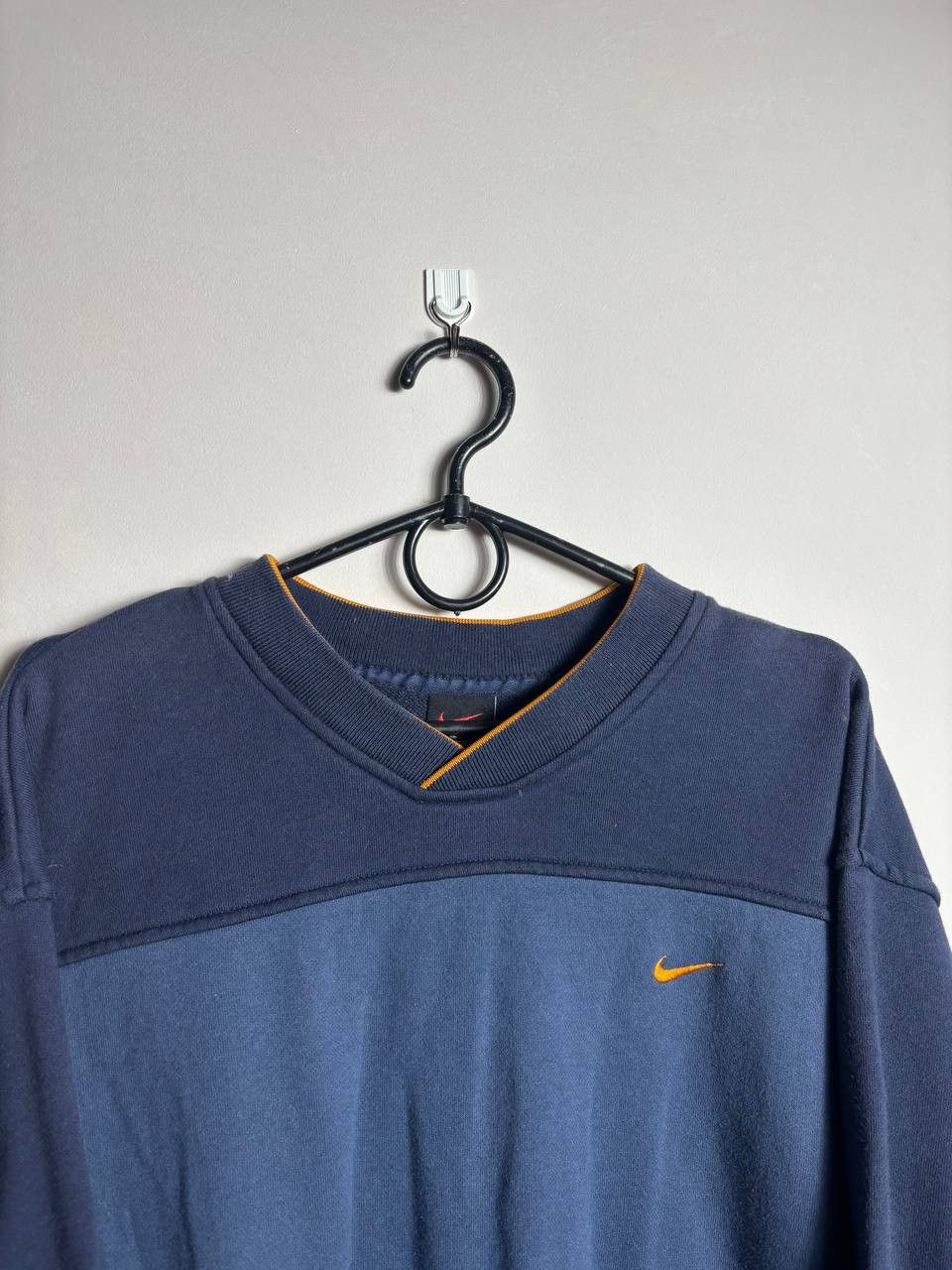 Nike Vintage 90's Nike Baggy Swoosh Cotton Sweatshirt Size US L / EU 52-54 / 3 - 2 Thumbnail