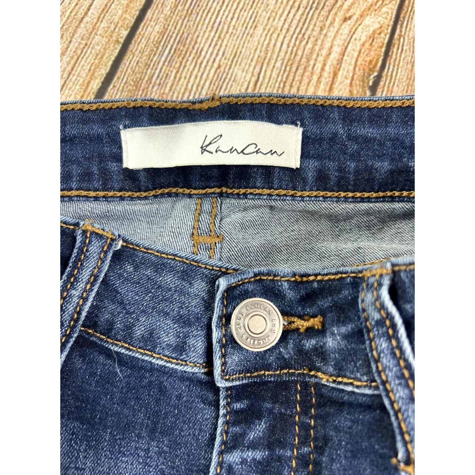 Vintage KanCan Jeans Skinny Denim Women 3 / 25 Dark Wash Blue Denim Narrow Fit Regular Size 3 Women Mens Girls Size 26" / US 2 / IT 38 - 8 Thumbnail