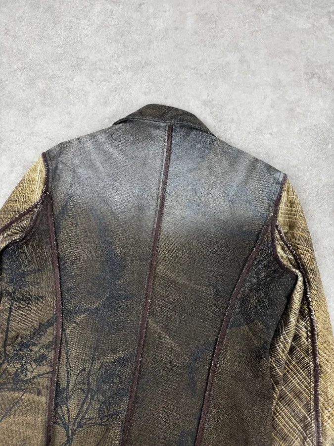 Just Cavalli 2000s Cavalli Faded Tattoo Wheat Blazer Jacket Size S / US 4 / IT 40 - 6 Thumbnail