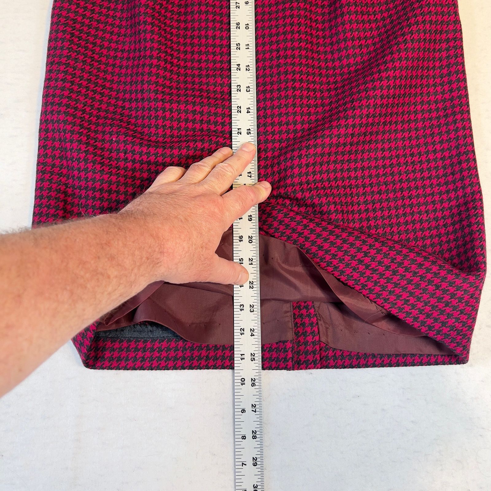 Jones New York Jones New York Vintage Wool Pencil Skirt 10 Zip Houndstooth Size 28" / US 6 / IT 42 - 6 Thumbnail