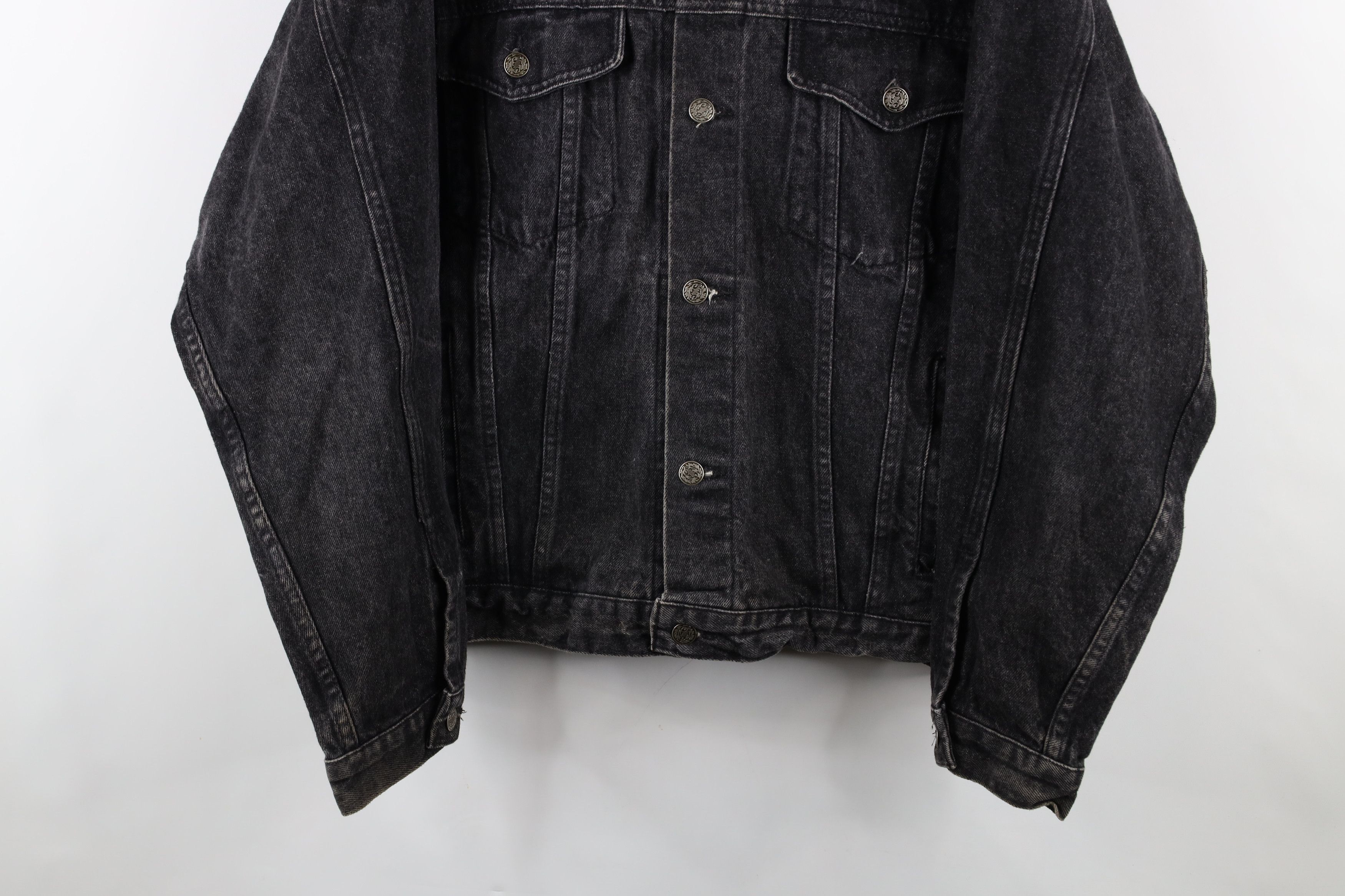 Vintage Vintage 90s Lite Beer Clint Black Denim Trucker Jacket USA Size US L / EU 52-54 / 3 - 3 Thumbnail