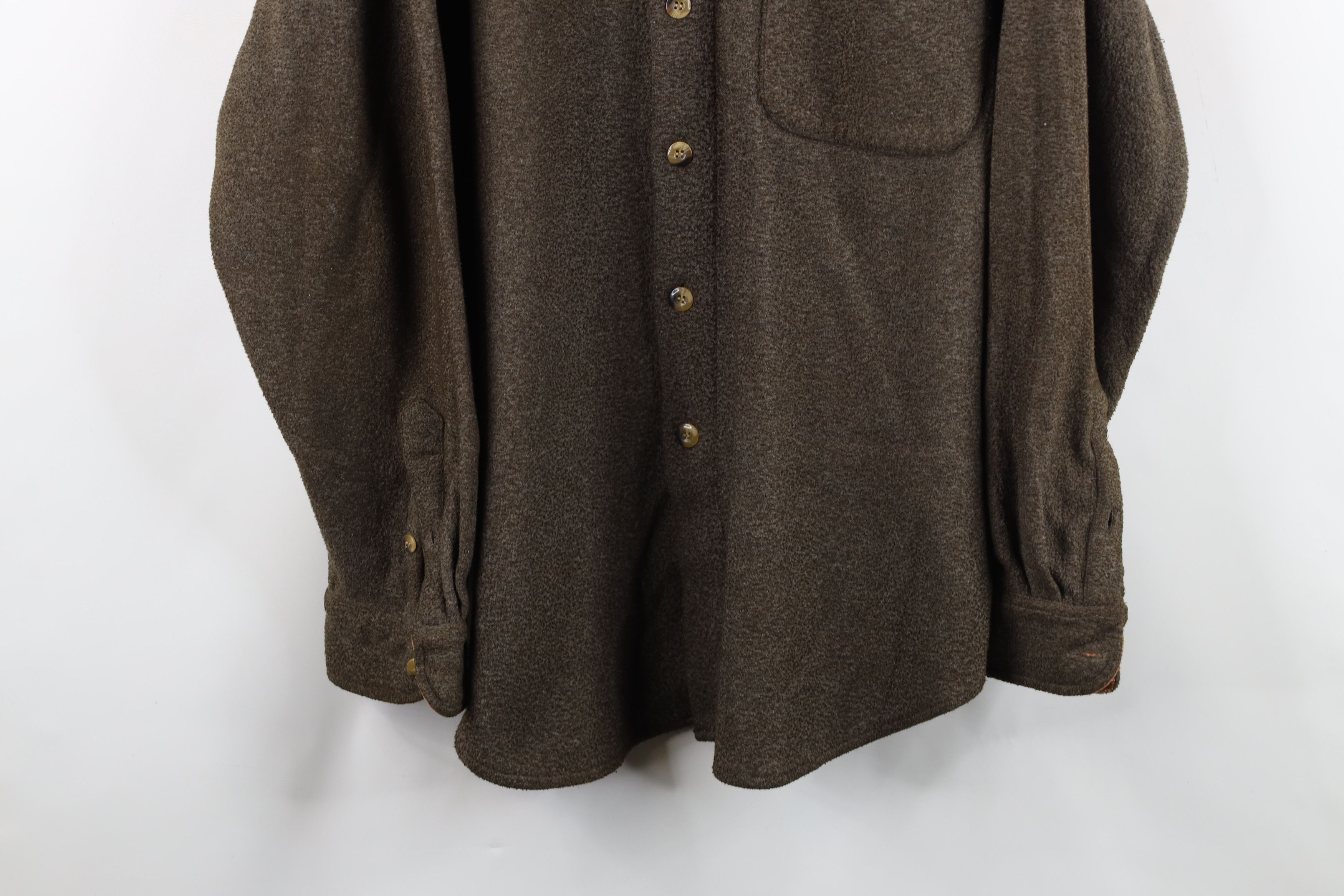 Vintage Vintage 90s Streetwear Fleece Collared Button Shirt Size US XXL / EU 58 / 5 - 3 Thumbnail