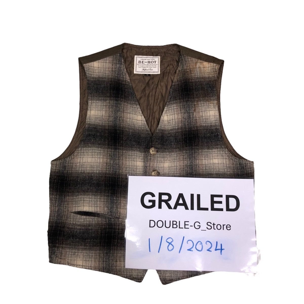 Japanese Brand 📌VINTAGE UTILITY VEST BE-HOT JAPAN TARTAN DESIGN CHECK Size US M / EU 48-50 / 2 - 1 Thumbnail