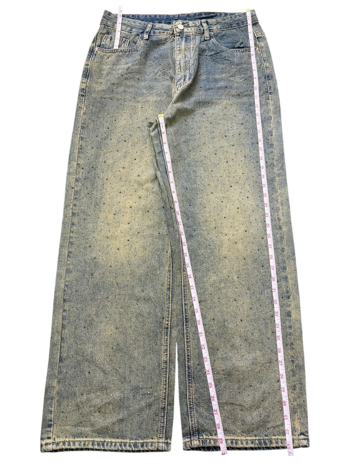 Junya Watanabe Vintage Japanese Brand Mud Wash Beaded Baggy Jeans Size 33" - 7 Thumbnail