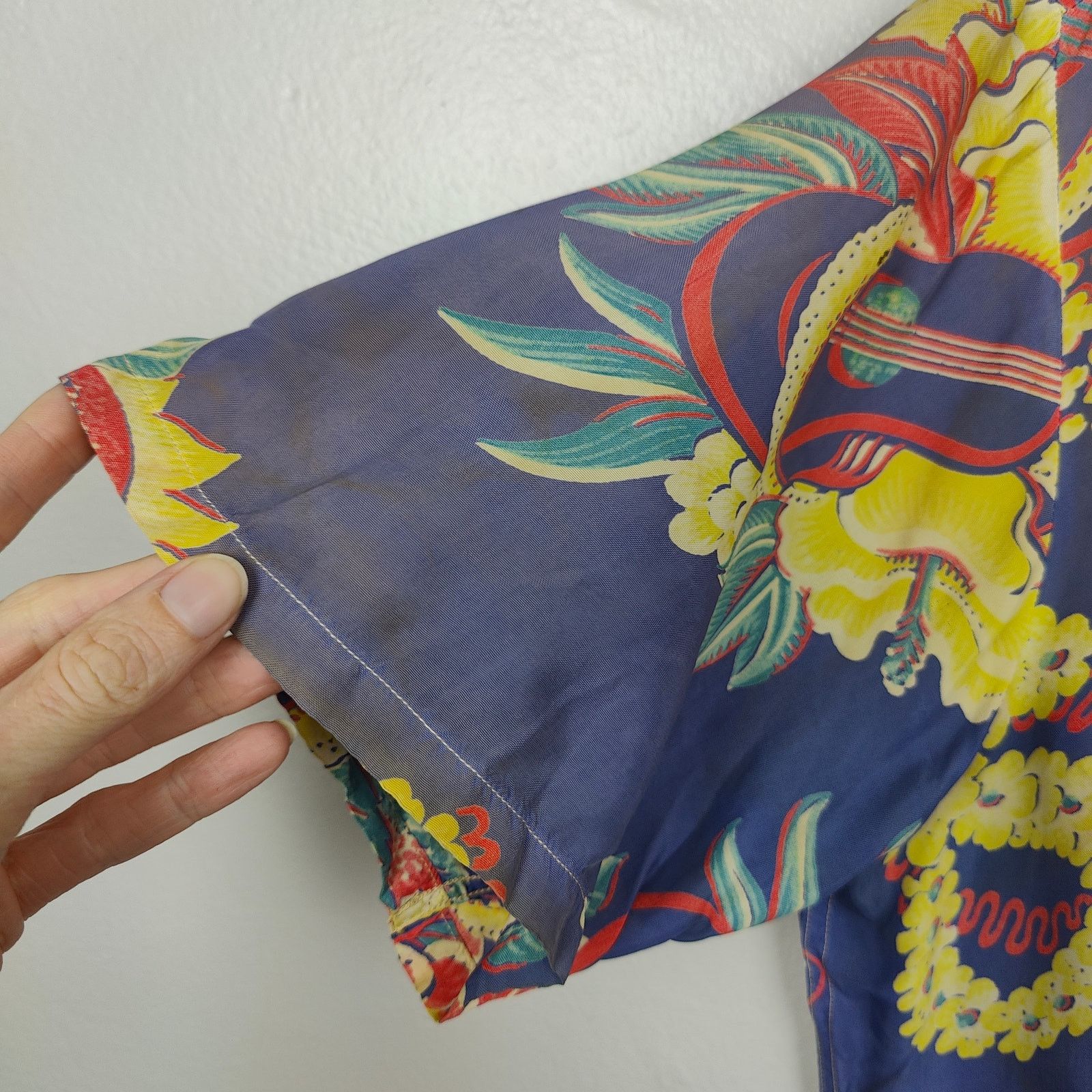 Other Vintage 40s 50s Made in California Rayon Hawaiian Shirt Men Size US M / EU 48-50 / 2 - 7 Thumbnail