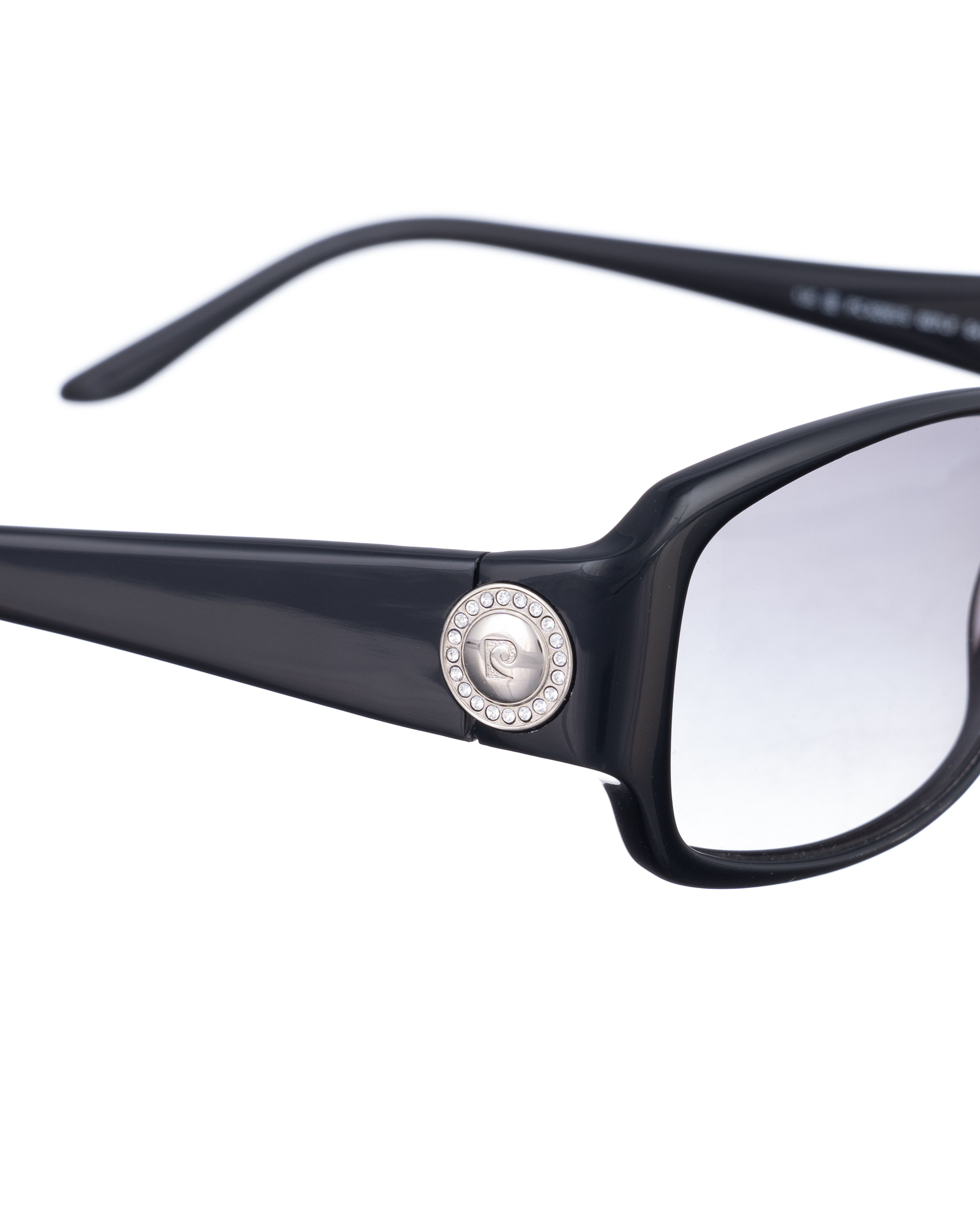 Pierre Cardin 00s Rectangle Black With Gems Sunglasses