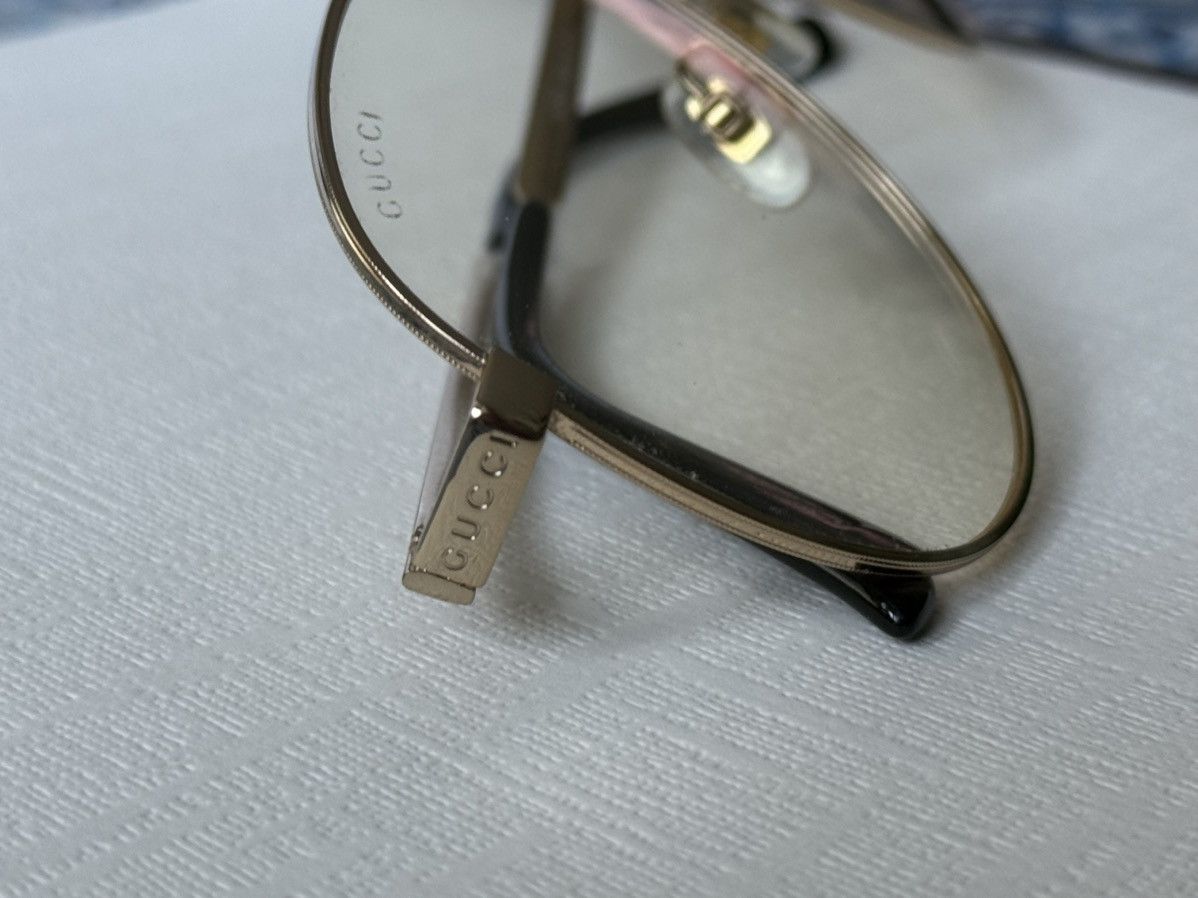 Gucci Gucci Aviator Gold Retro Glasses Size ONE SIZE - 4 Thumbnail