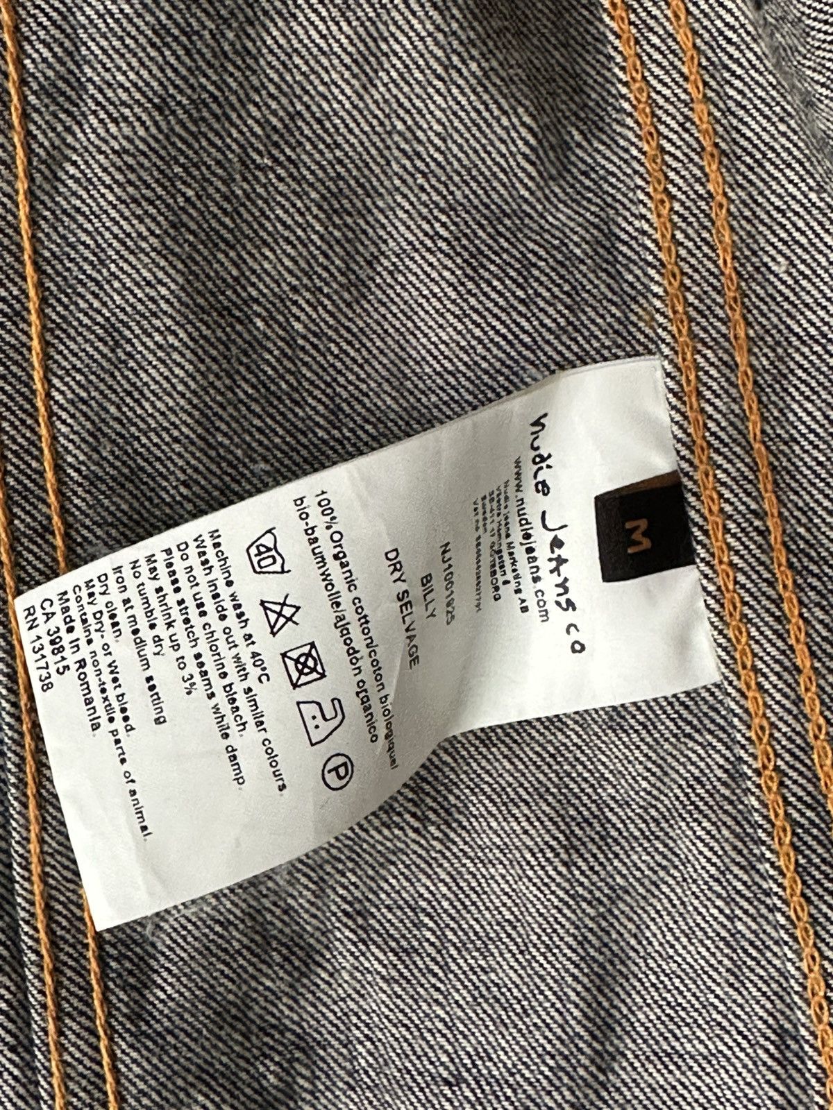 Nudie Jeans Billy Dry Selvage Size US M / EU 48-50 / 2 - 9 Thumbnail