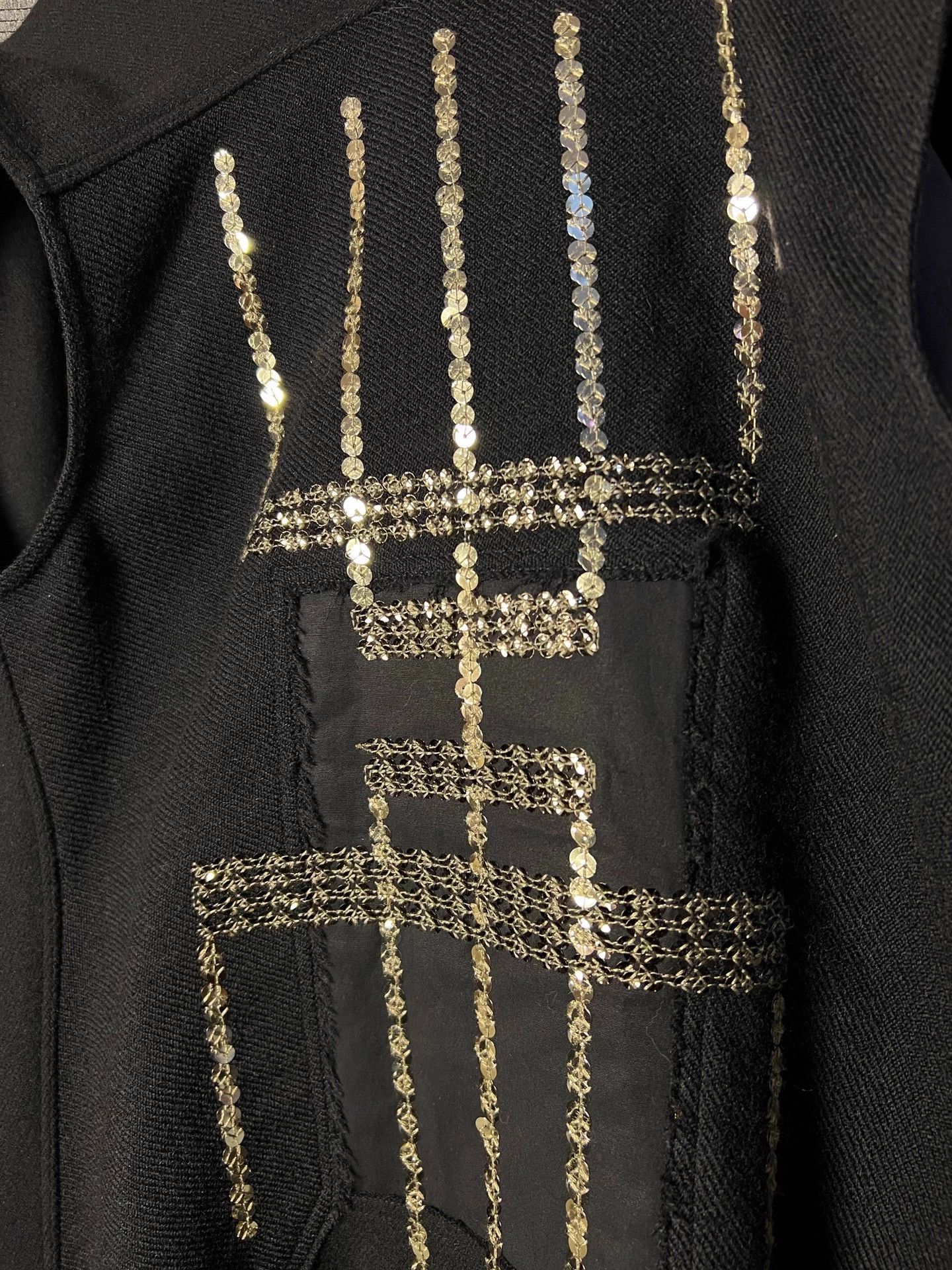 Rick Owens Rick Owens 15FW Runway Geo Sequin Sleeveless Wool Cape Size M / US 6-8 / IT 42-44 - 3 Thumbnail