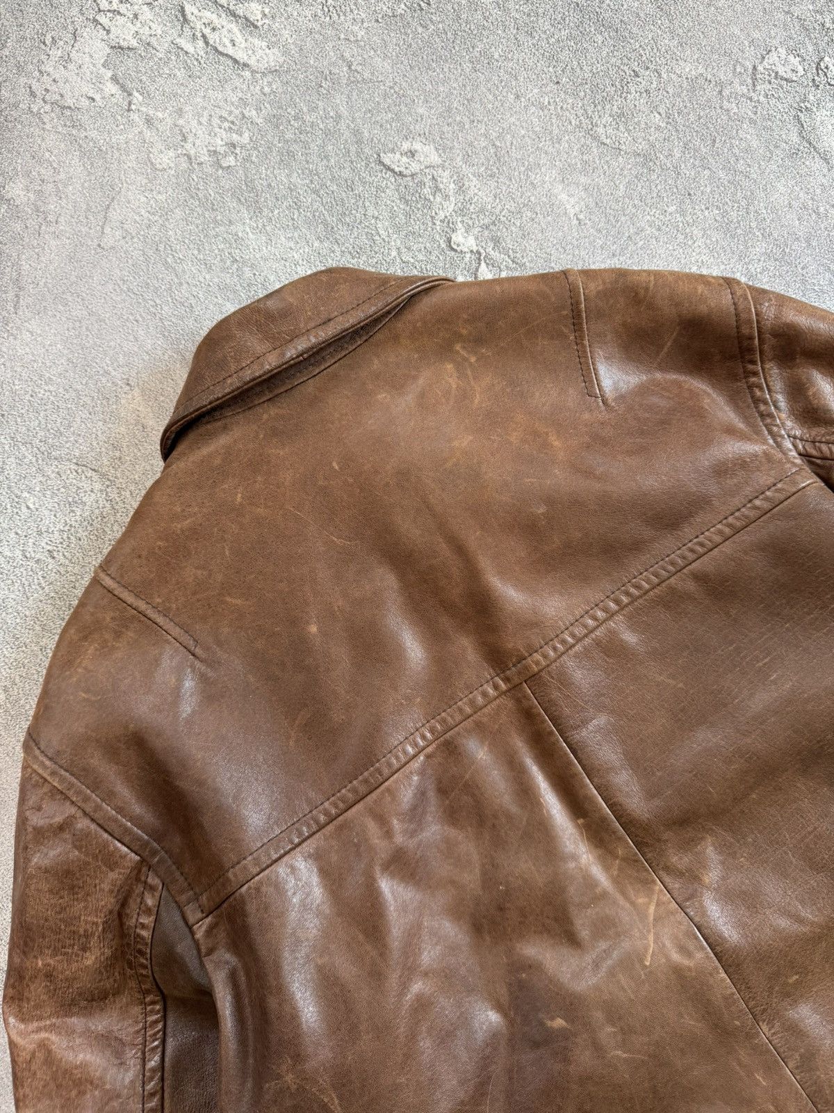 Strellson × Vintage Stellson Leather M aviator bomber pilot jacket coat brown Size US S / EU 44-46 / 1 - 19 Thumbnail