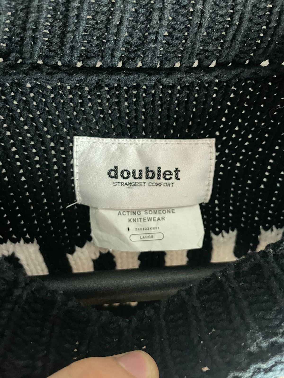 Doublet Doublet hidden talent knit sweater Black Acting Someone Size US L / EU 52-54 / 3 - 9 Thumbnail