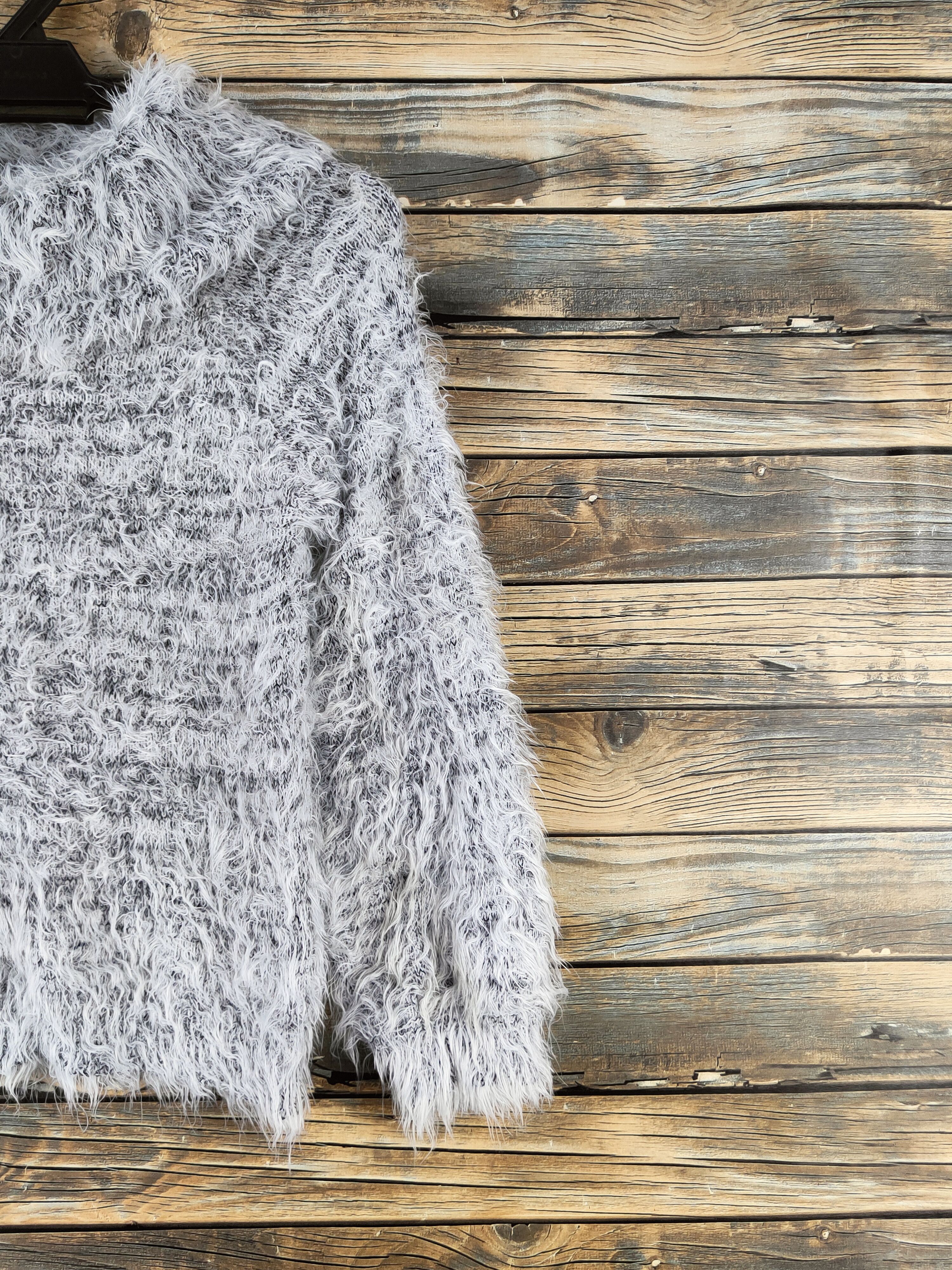 Japanese Brand DL Raf raf White shaggy Fur Mohair Knitwear #46-1009 Size M / US 6-8 / IT 42-44 - 5 Thumbnail