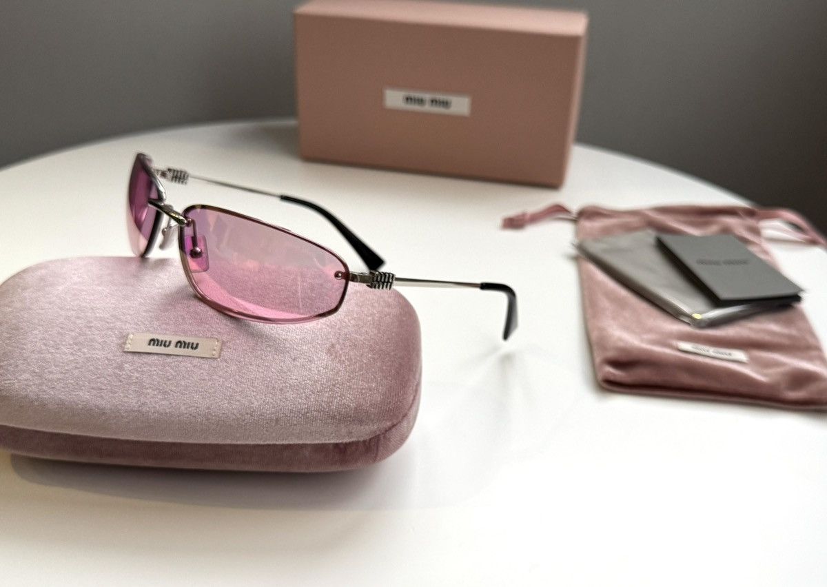 Miu Miu × Vintage NEW Miu Miu sunglasses Miu Miu MU A50S 1BC-70J Size ONE SIZE - 6 Thumbnail