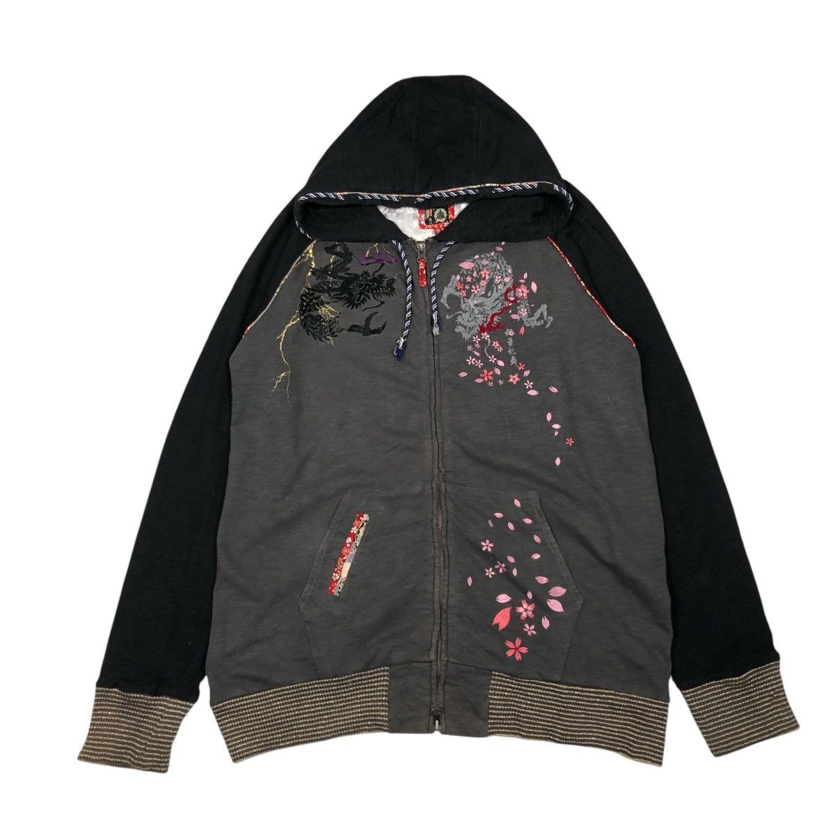 Japanese Brand 📌Vintage Zipper Hoodie Jacket Sukajan Design Full Print Size US M / EU 48-50 / 2 - 1 Thumbnail