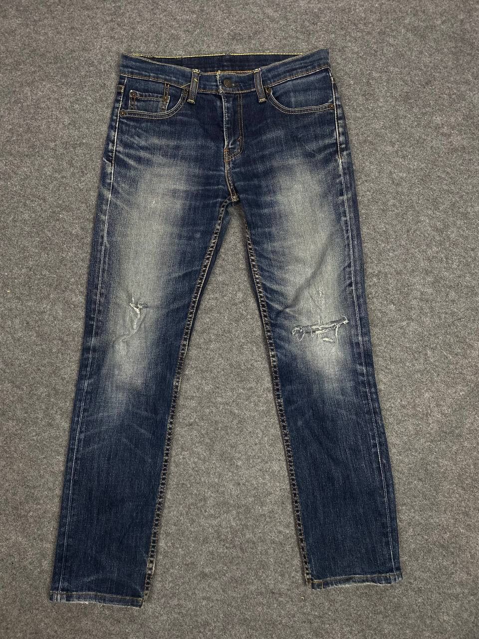 Levi's levis 511 slim distressed denim nice design Size US 32 / EU 48 - 8 Thumbnail