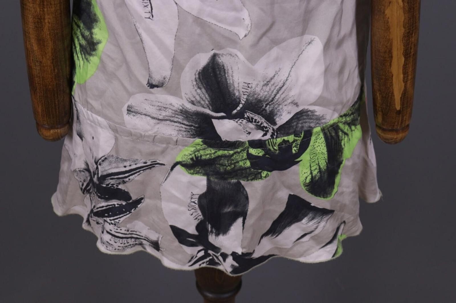 Designer Miss Sixty Gray Floral Sleeveless Summer Tunic Dress S Size S / US 4 / IT 40 - 9 Thumbnail