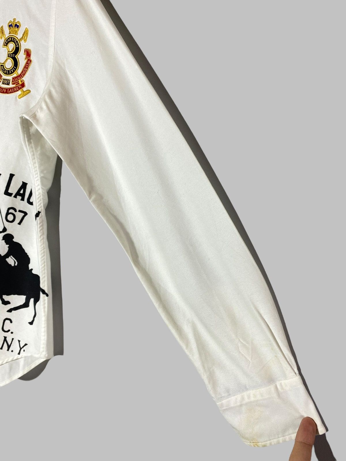 Polo Ralph Lauren VTG Ralph Lauren Bleecker Big Double Pony Crest Shirt Size XL / US 12-14 / IT 48-50 - 8 Thumbnail