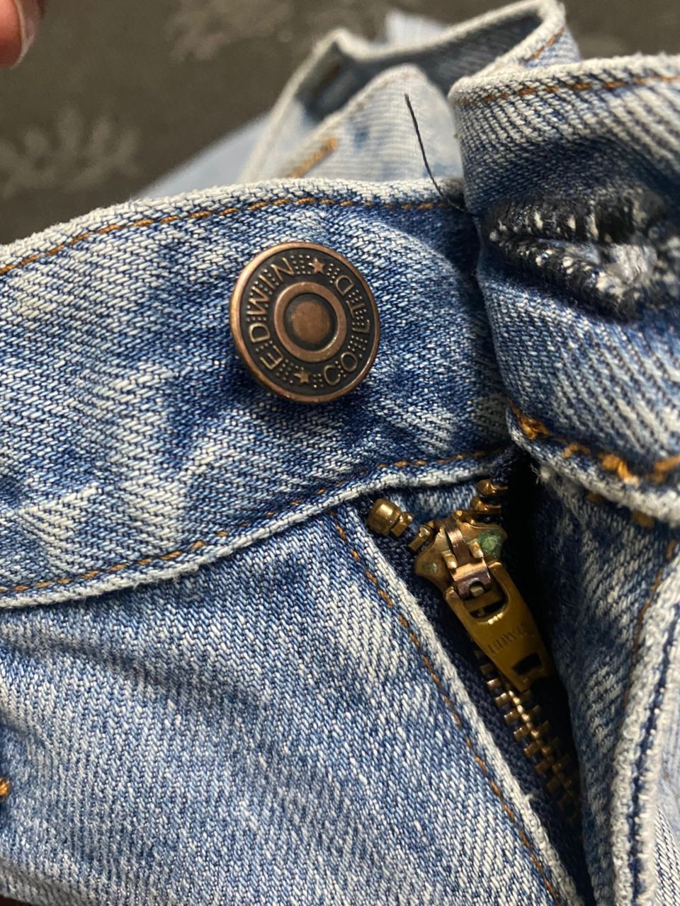Edwin 💥FLARE💥VINTAGE EDWIN DISTRESSED DENIM JEANS Size US 29 - 13 Thumbnail