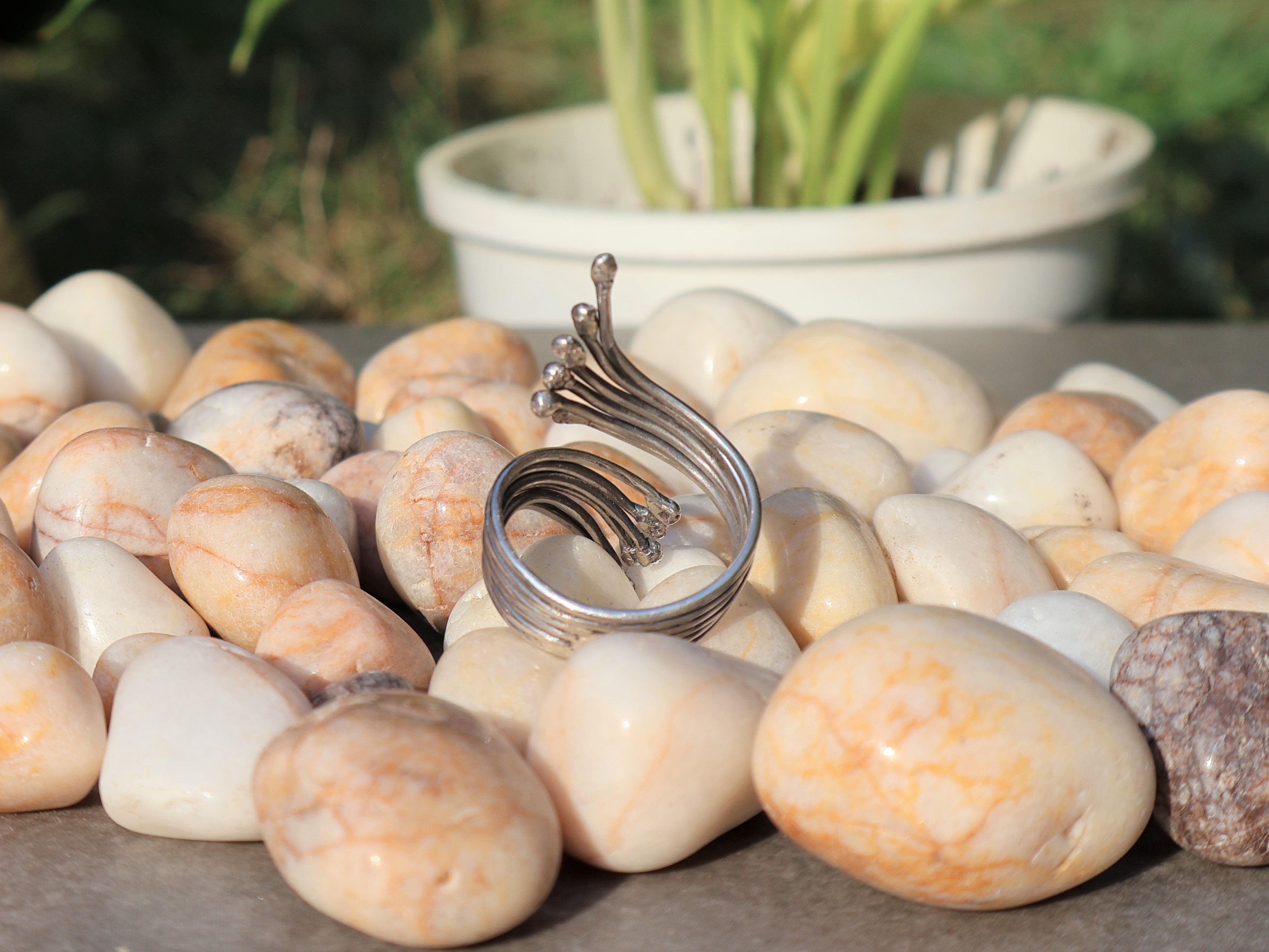 Handmade Plain Silver Band Ring, 925 Sterling Silver Handmade Ring, Size ONE SIZE - 5 Thumbnail