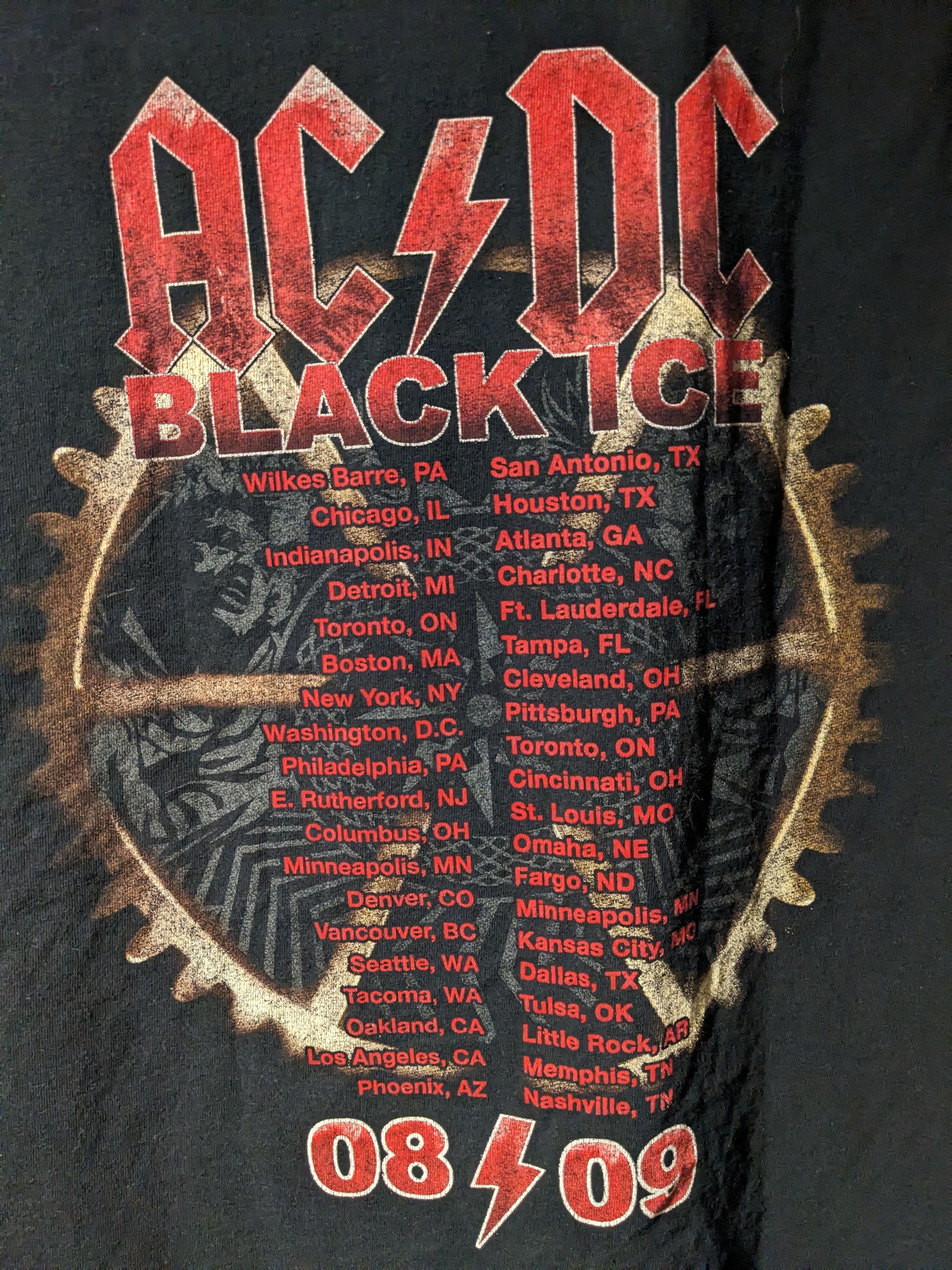 AC/DC × Vintage Vintage 2009 ACDC Black Ice Tour Black 3X-Large T-Shirt Size US XXL / EU 58 / 5 - 7 Thumbnail