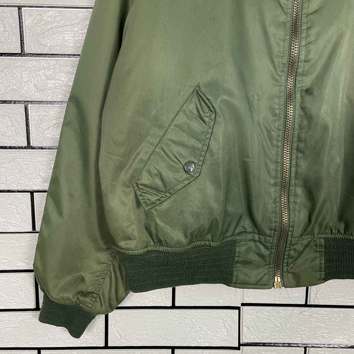 Japanese Brand Phantom Military MA-1 Nylon Flight Bomber Jacket Size US L / EU 52-54 / 3 - 5 Thumbnail