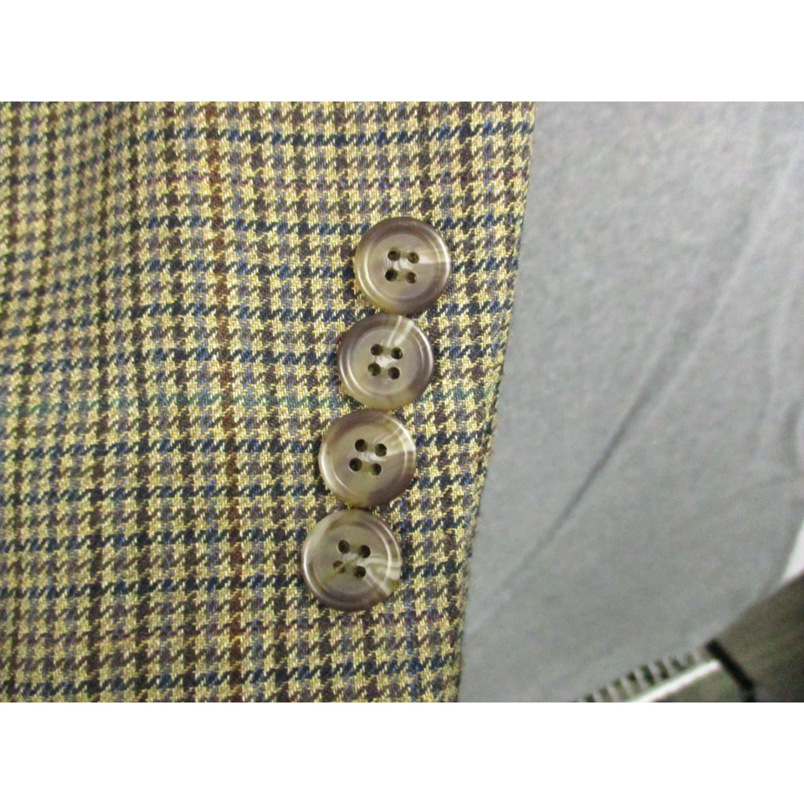 Ralph Lauren VINTAGE LAUREN RALPH LAUREN Sport Jacket 44 L Wool Gray Blazer Herringbone Tweed Sportcoat Mens Size 44R - 5 Thumbnail