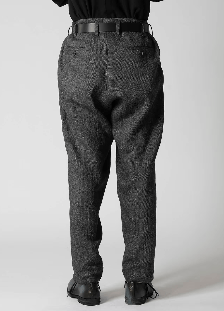 Yohji Yamamoto Yohji Yamamoto Pour Homme - FLAX TOP GABARDINE SLIM PANTS Size US 30 / EU 46 - 8 Thumbnail