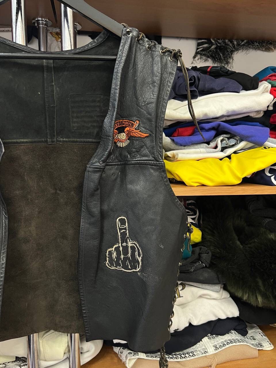 Harley Davidson Vintage Leather Biker Vest Harley Davidson Glamour Size US M / EU 48-50 / 2 - 4 Thumbnail