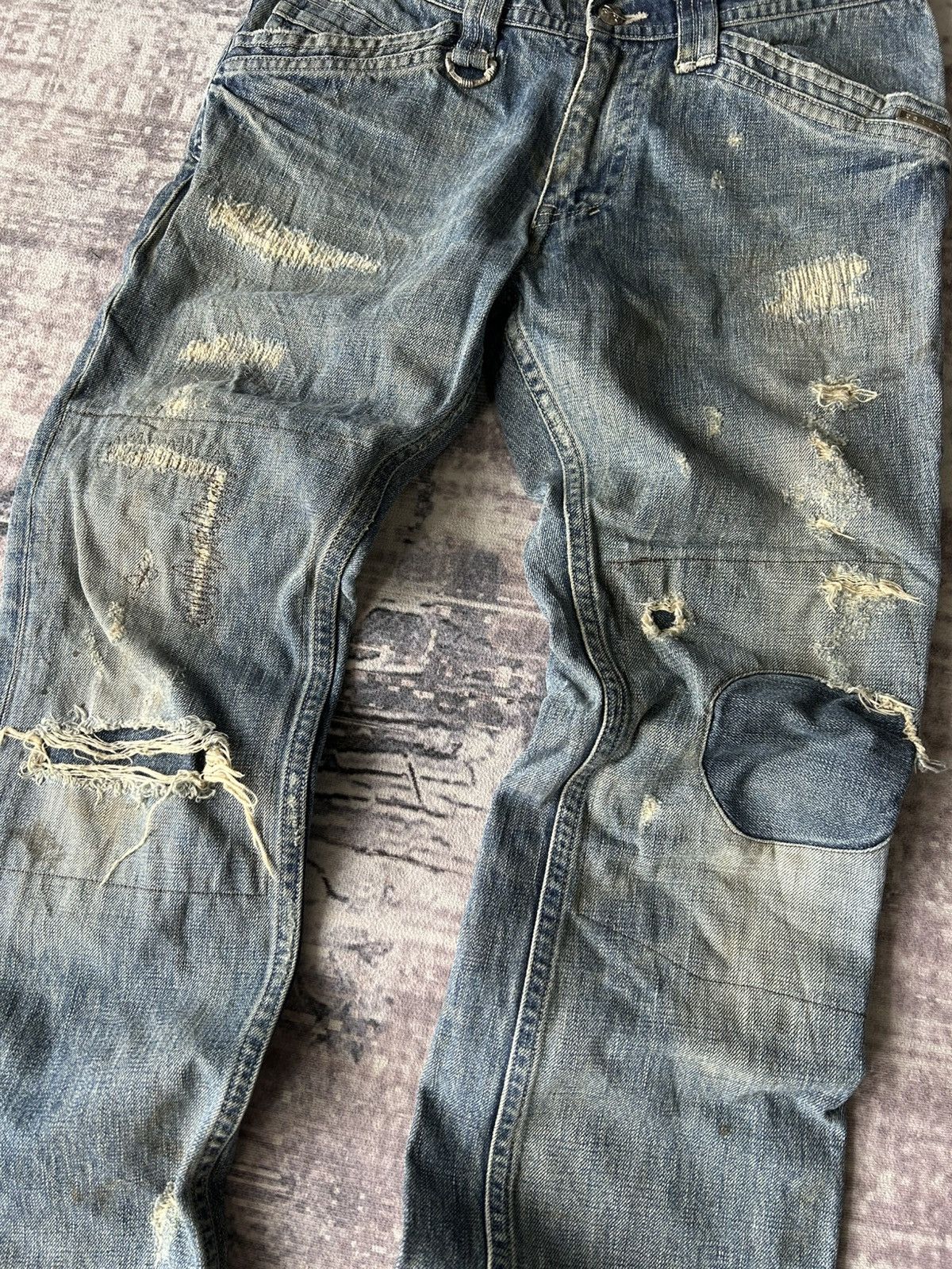 If Six Was Nine Roar Double Guns Distressed Jeans Size US 31 - 7 Thumbnail