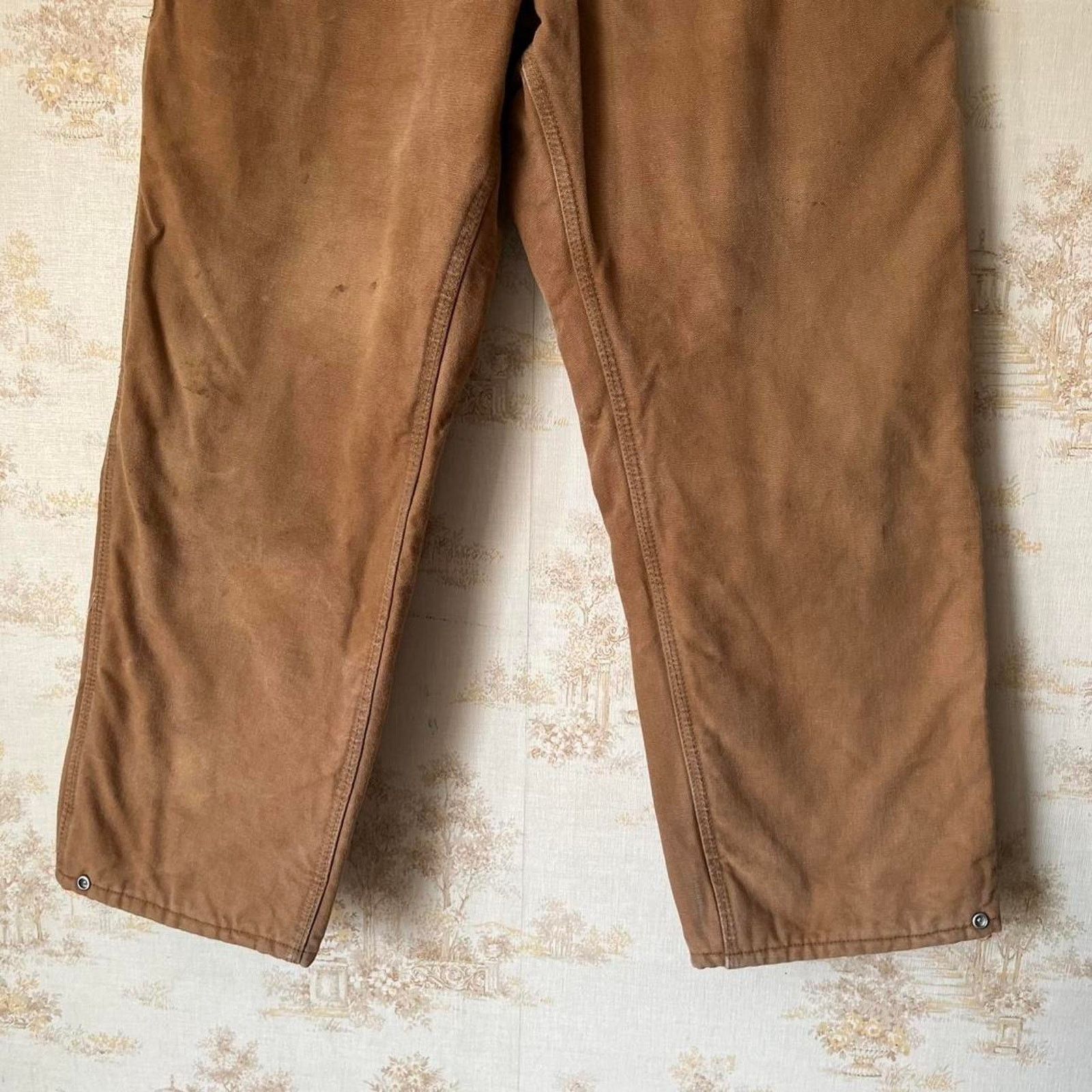 Carhartt Carhartt Insulated Duck Canvas Pants | Flannel Lined | 36x30 Size US 36 / EU 52 - 4 Thumbnail