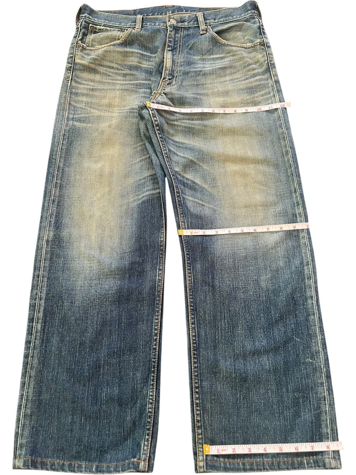 Levi's Vintage 90s Levis 703 Mud Wash Distress Baggy Jeans Size US 35 - 8 Thumbnail