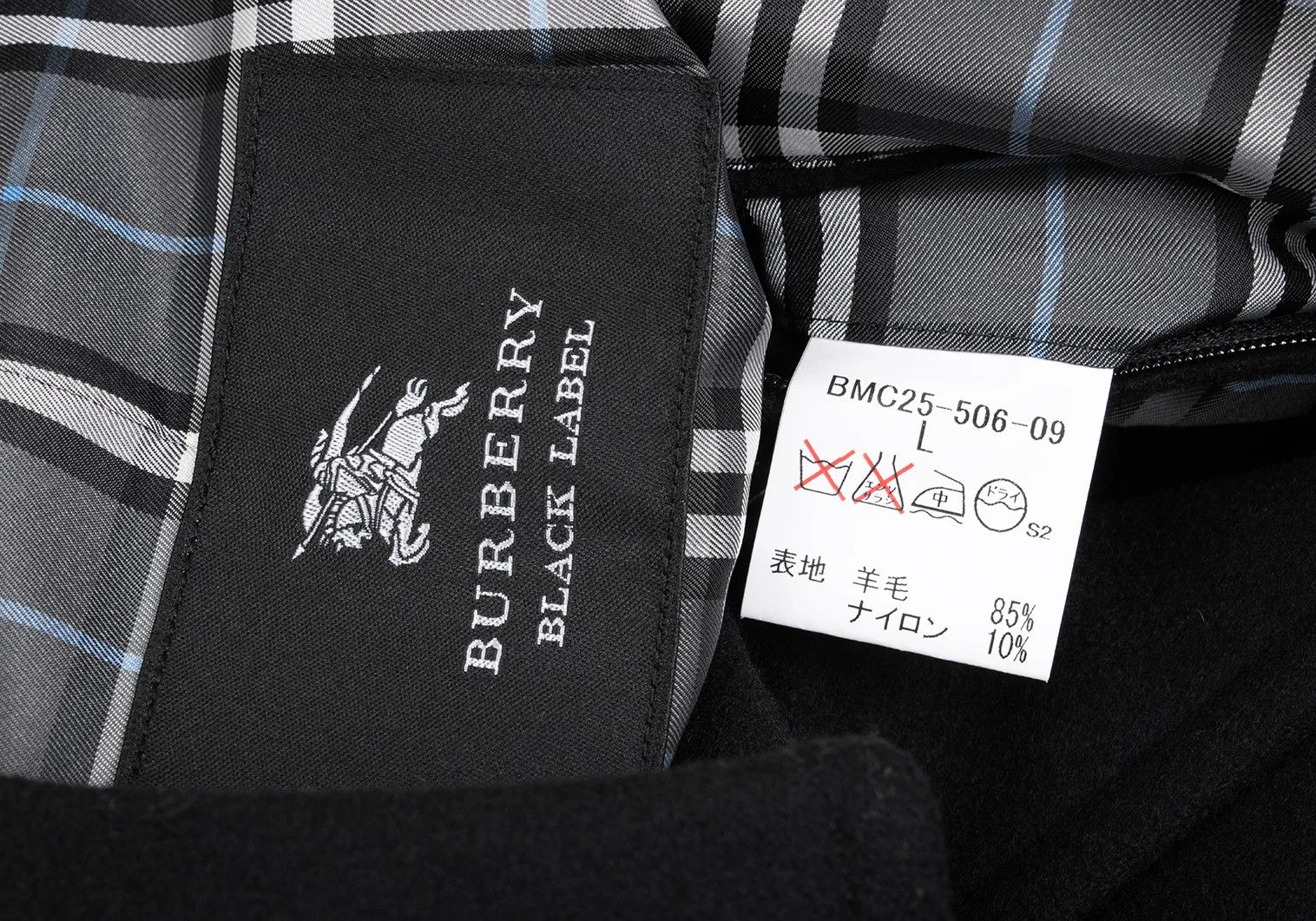 Burberry Cashmere Blend Wool Nylon Melton Half Coat in Black, L Size US XXS / EU 40 - 17 Thumbnail