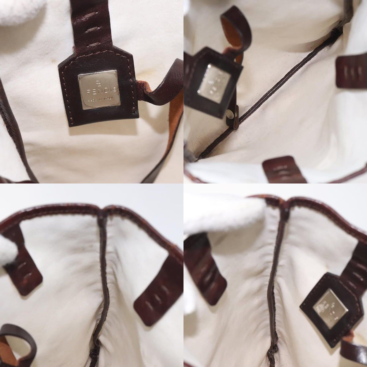Fendi FENDI Zucca Canvas Hand Bag Beige Brown Size ONE SIZE - 11 Thumbnail