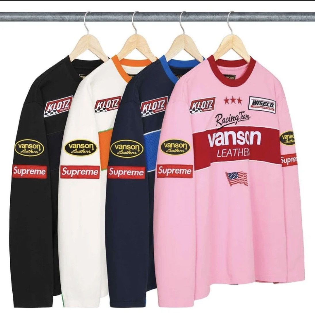 SS26 Supreme Vanson Leathers L/S Top (Pink) (S)