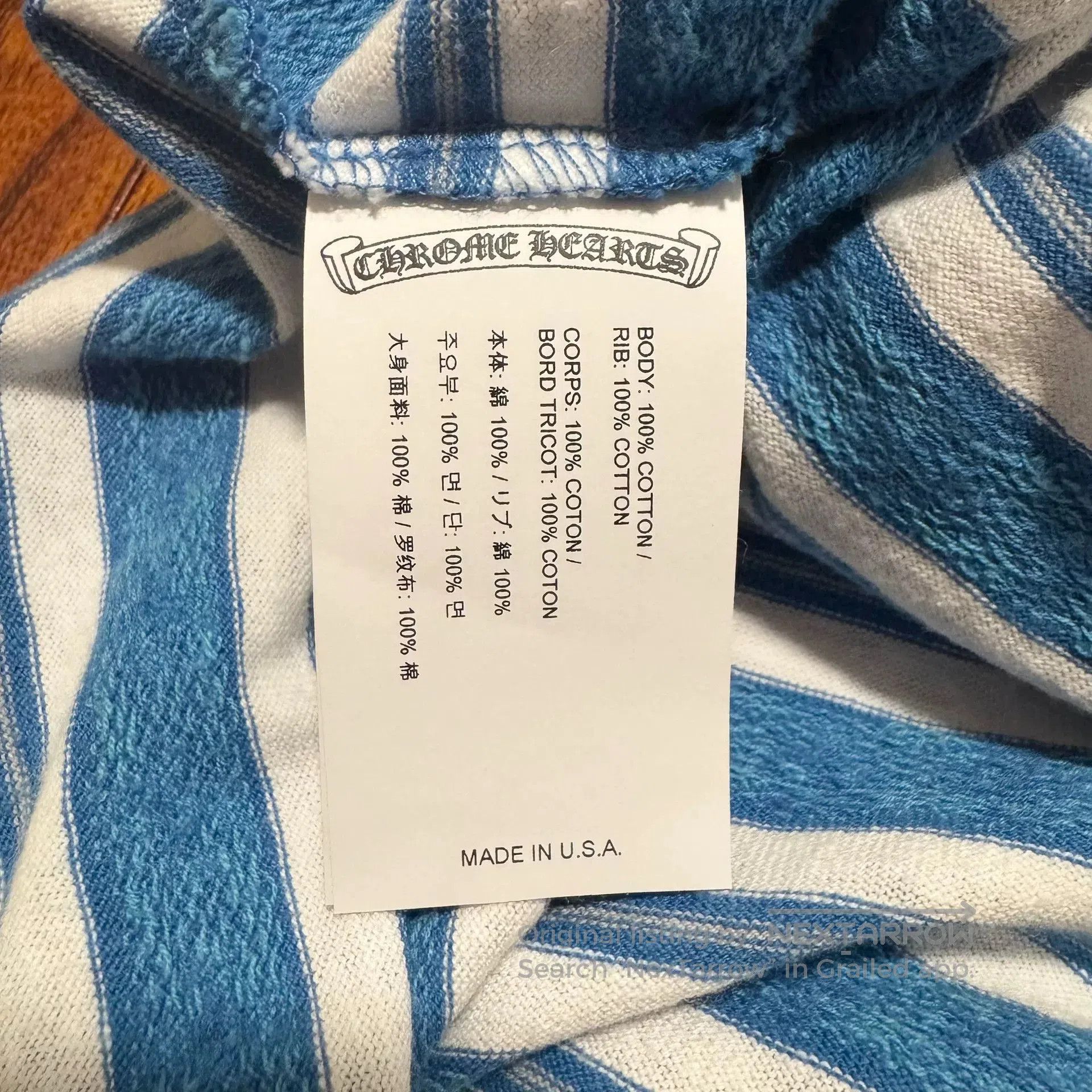 Chrome Hearts chrome hearts blue striped short sleeve t. Size US M / EU 48-50 / 2 - 5 Thumbnail